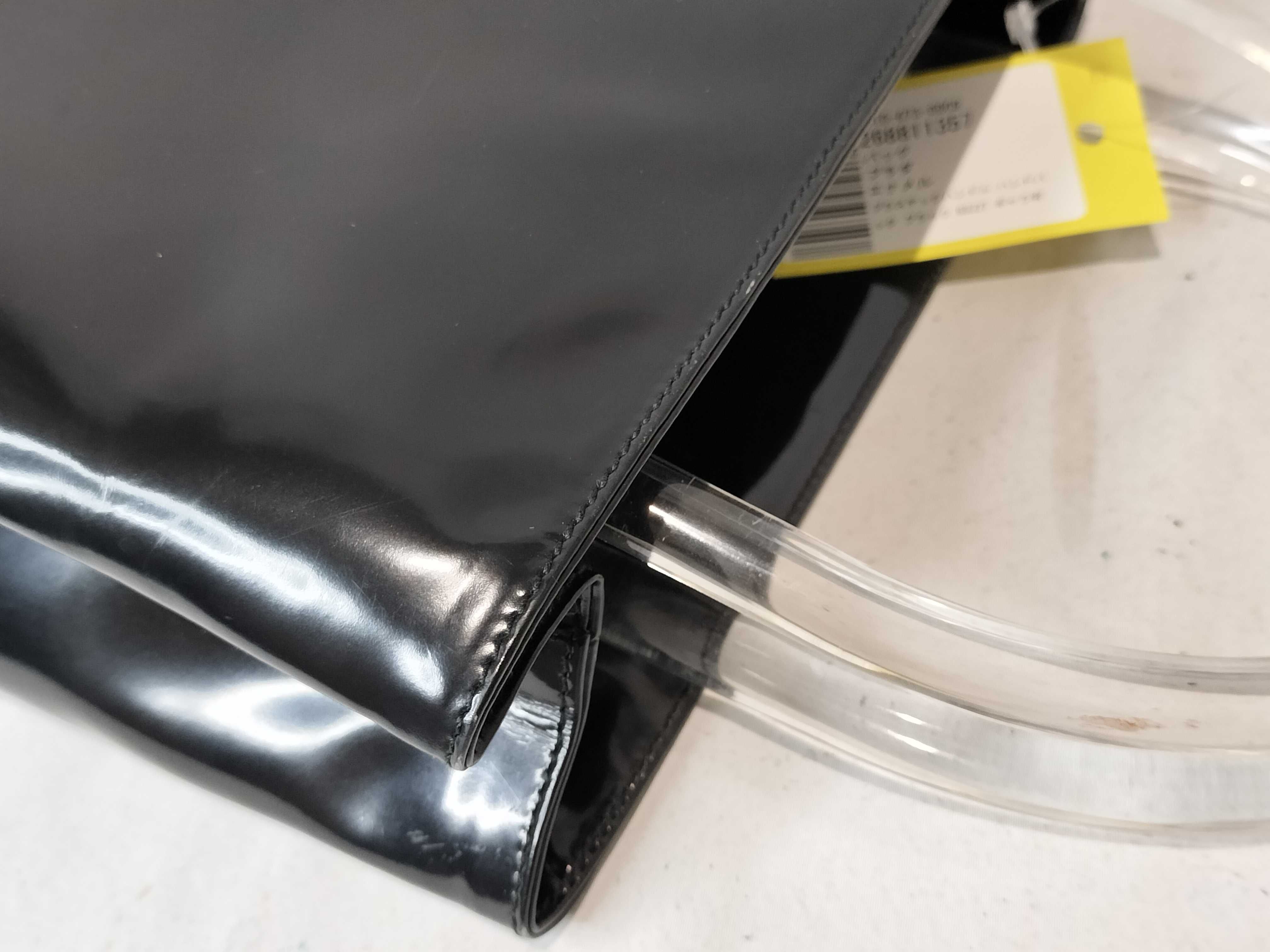Nylon Handbag with Plastic Handle, Black, B8227, with Guarantee Card. — view 5