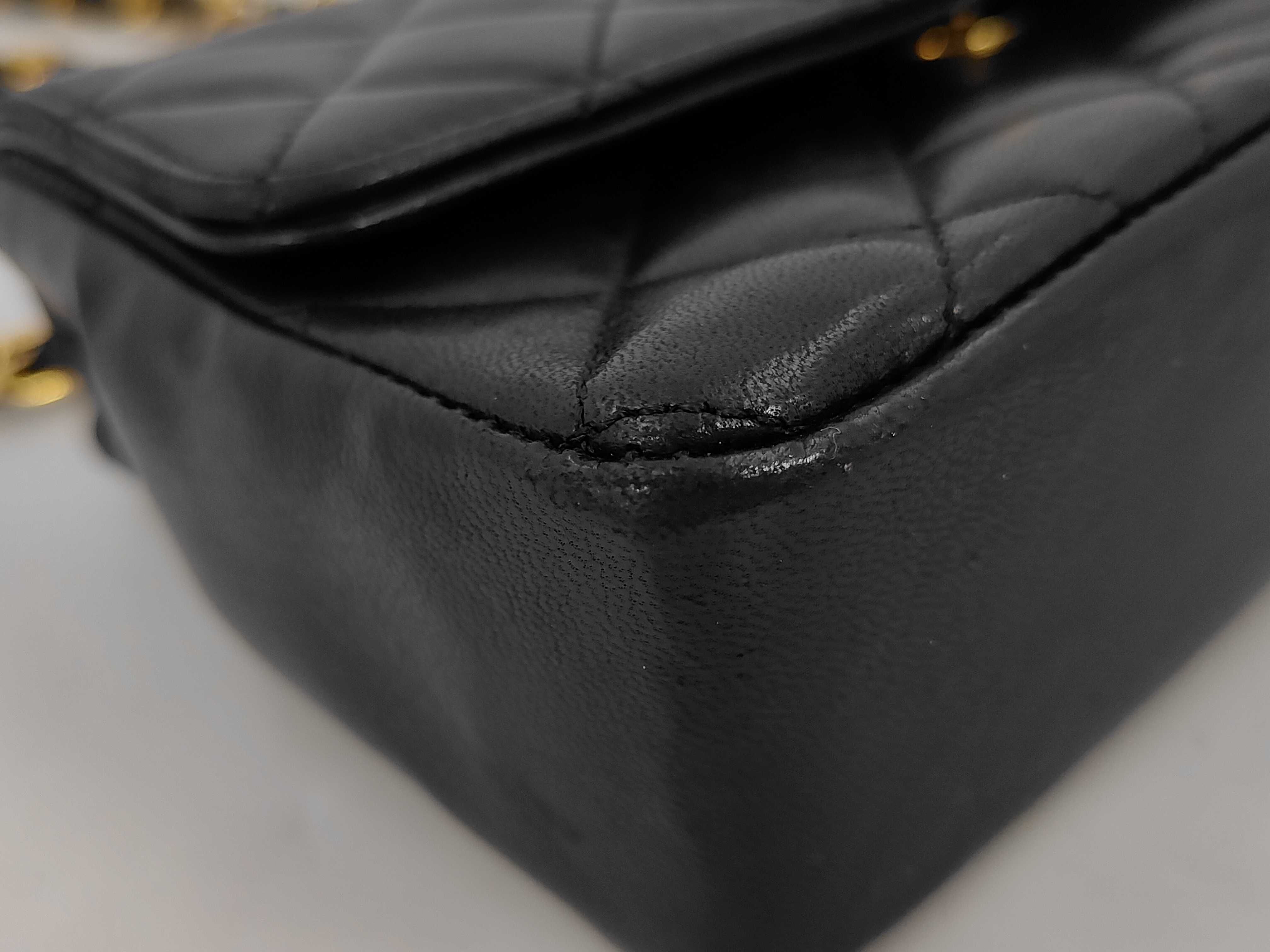 Lambskin Mini Matelassé Chain Shoulder Bag — view 3
