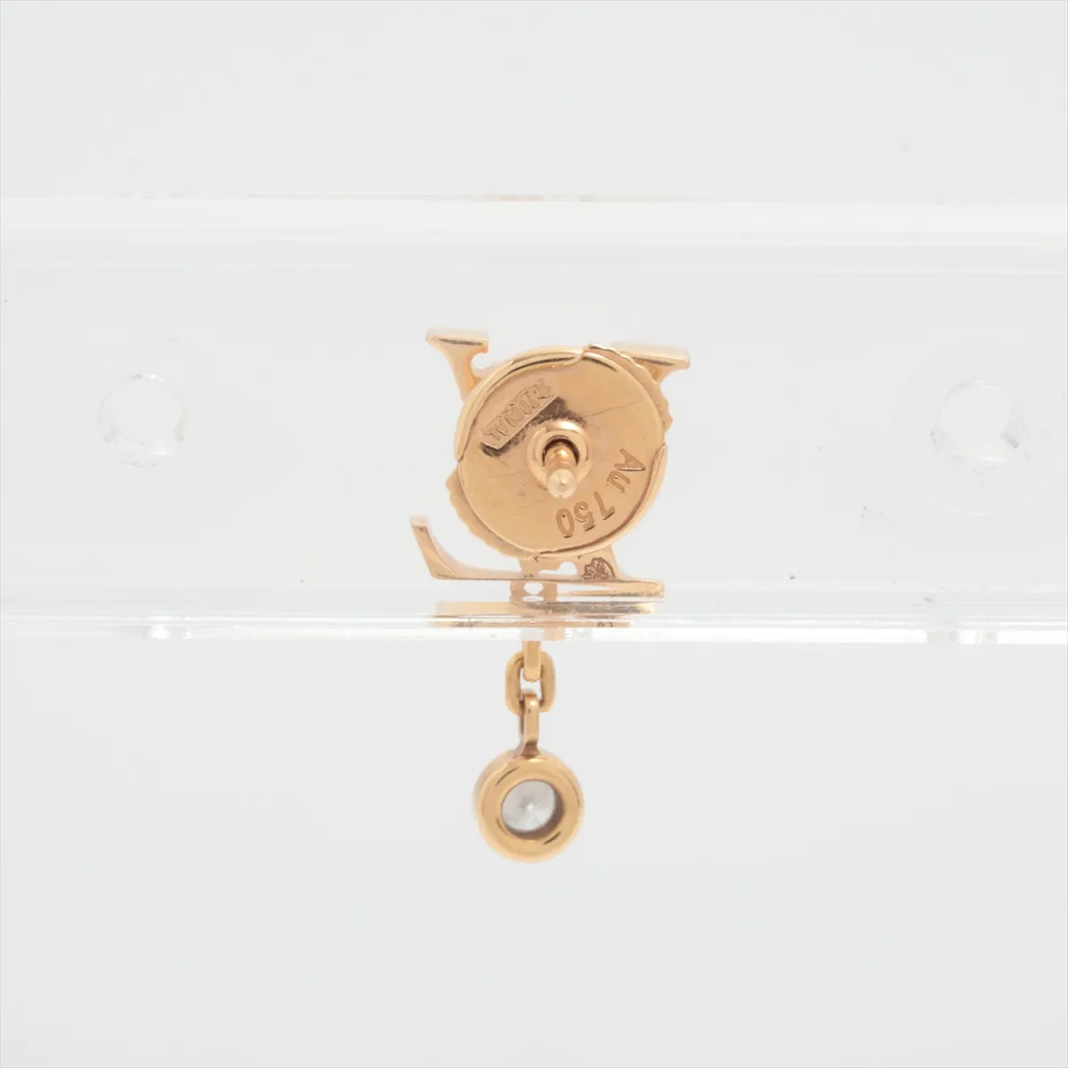 Pusse Idylle Blossom LV Diamond Single Earring 750 (PG) 1.1g E95385 Metal Scratches — view 2