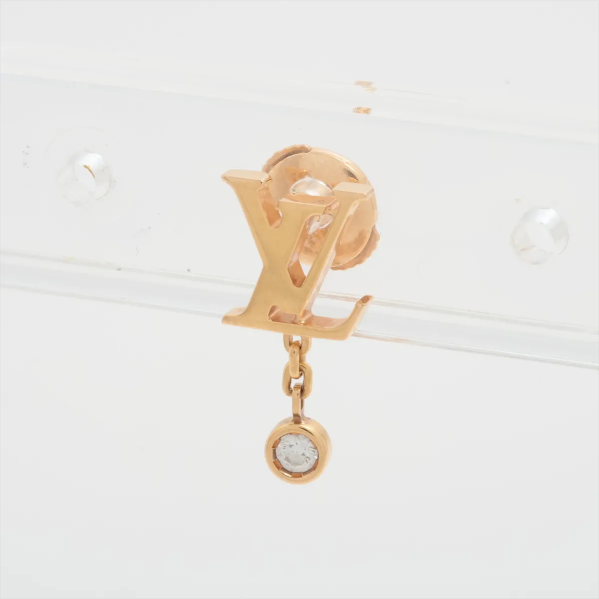Pusse Idylle Blossom LV Diamond Single Earring 750 (PG) 1.1g E95385 Metal Scratches — view 3