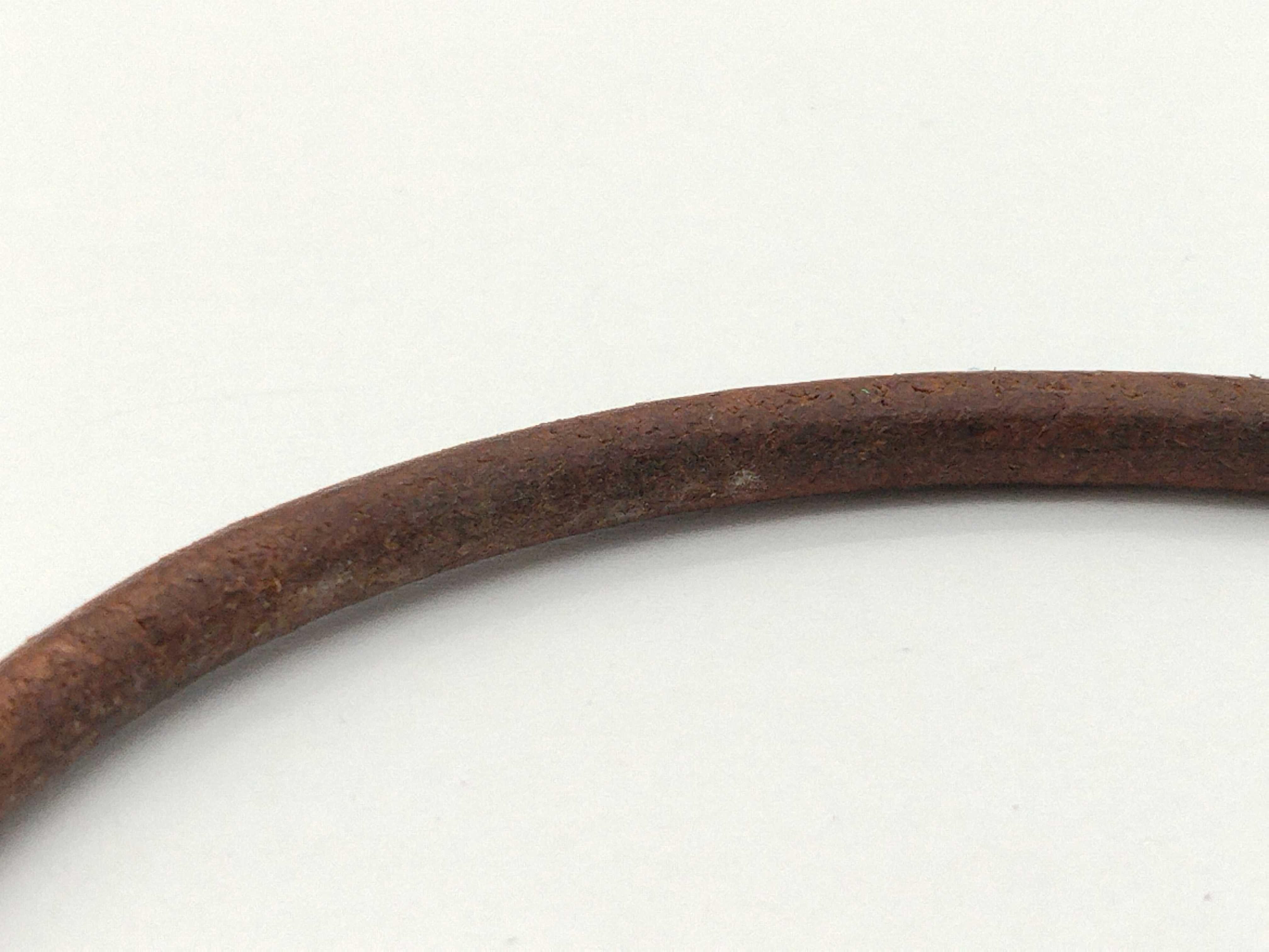 Jumbo Leather Brown Gold Bracelet Choker Bracelet/Bangle — view 10