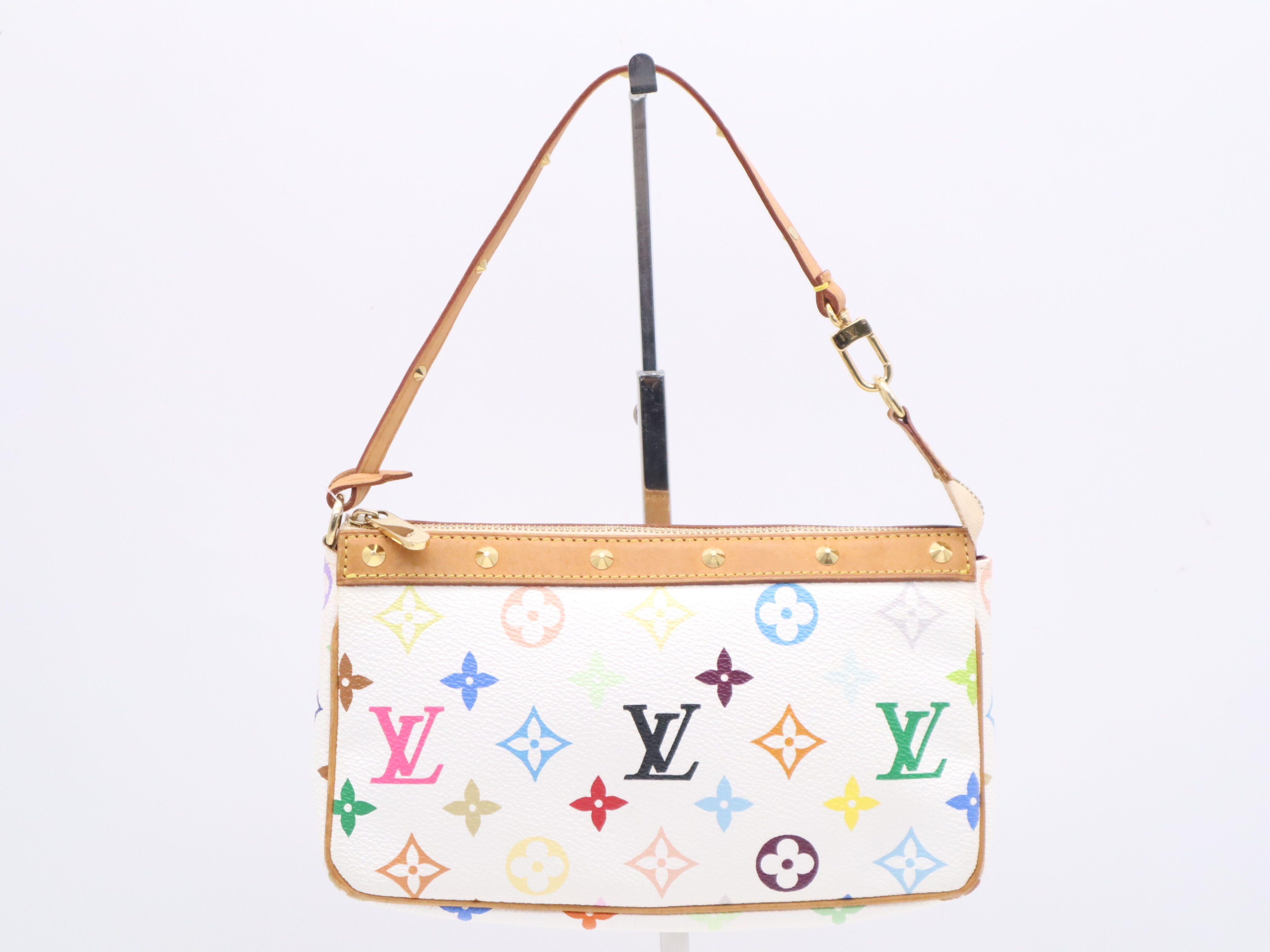 M92649 Multicolor Pochette Accessoires Blanc Pouch