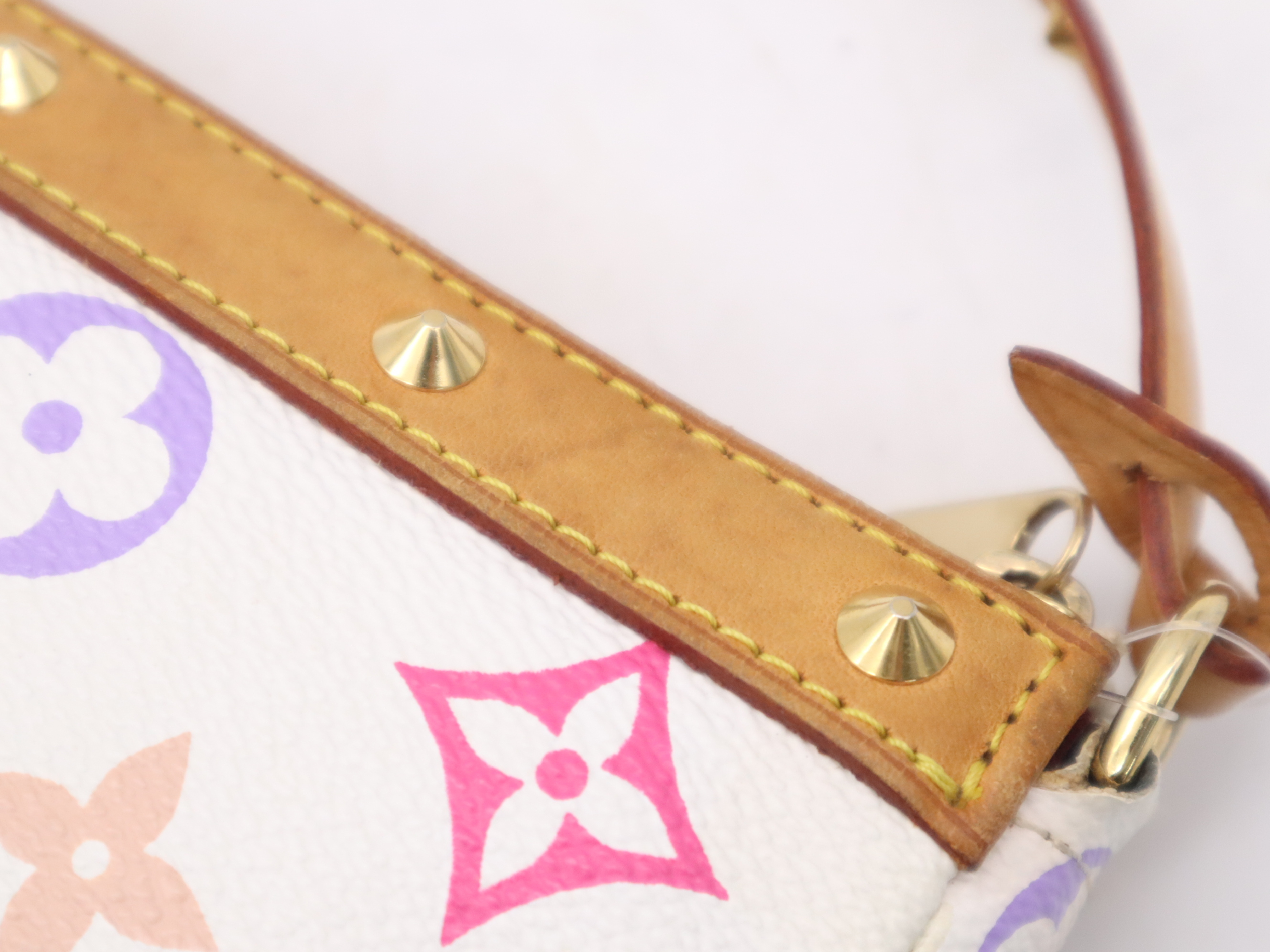 M92649 Multicolor Pochette Accessoires Blanc Pouch — view 9