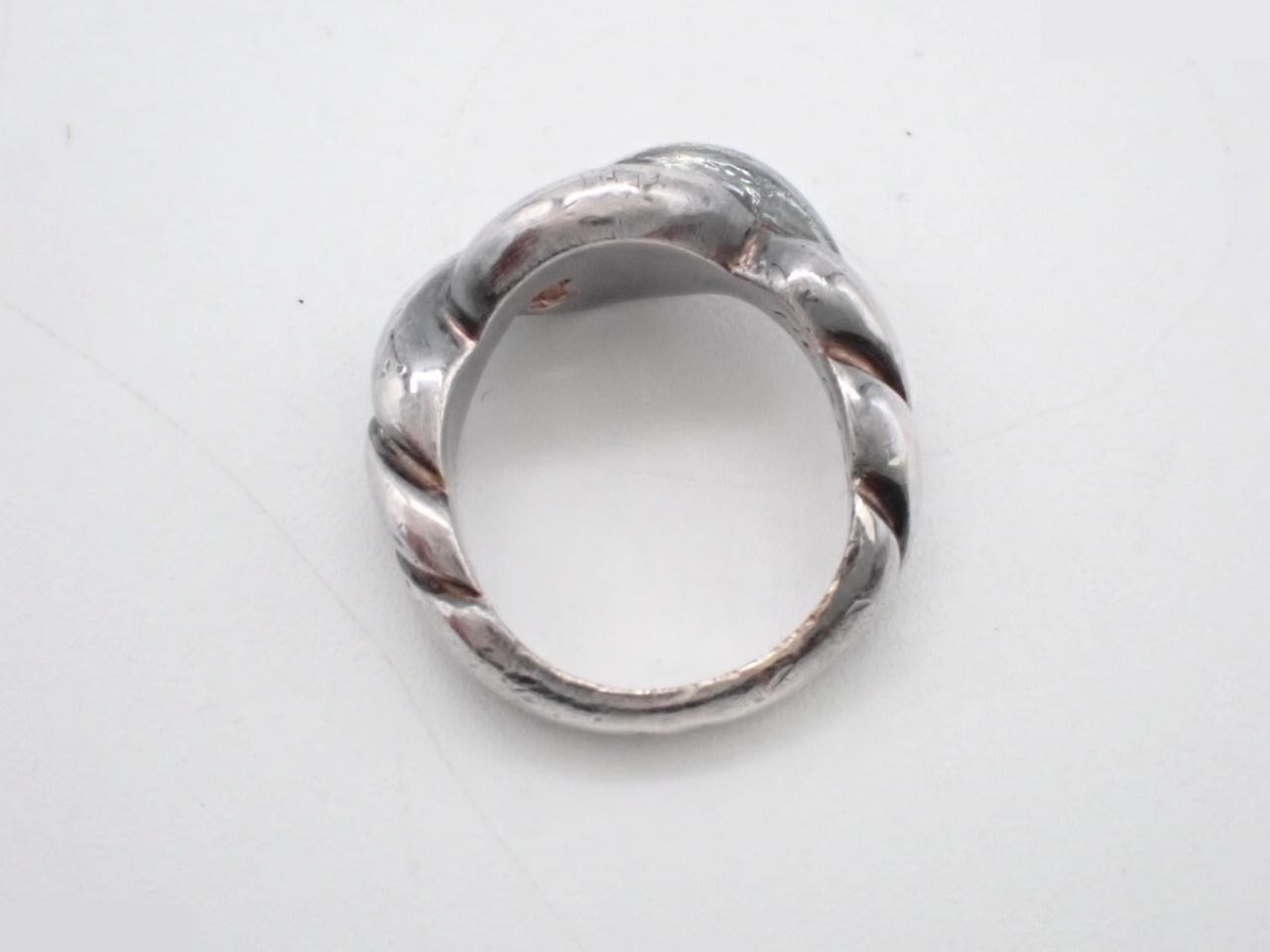 Torsade Ring, 925 Sterling Silver, 7.8g, Stamped 49, Actual Size #7 — view 3