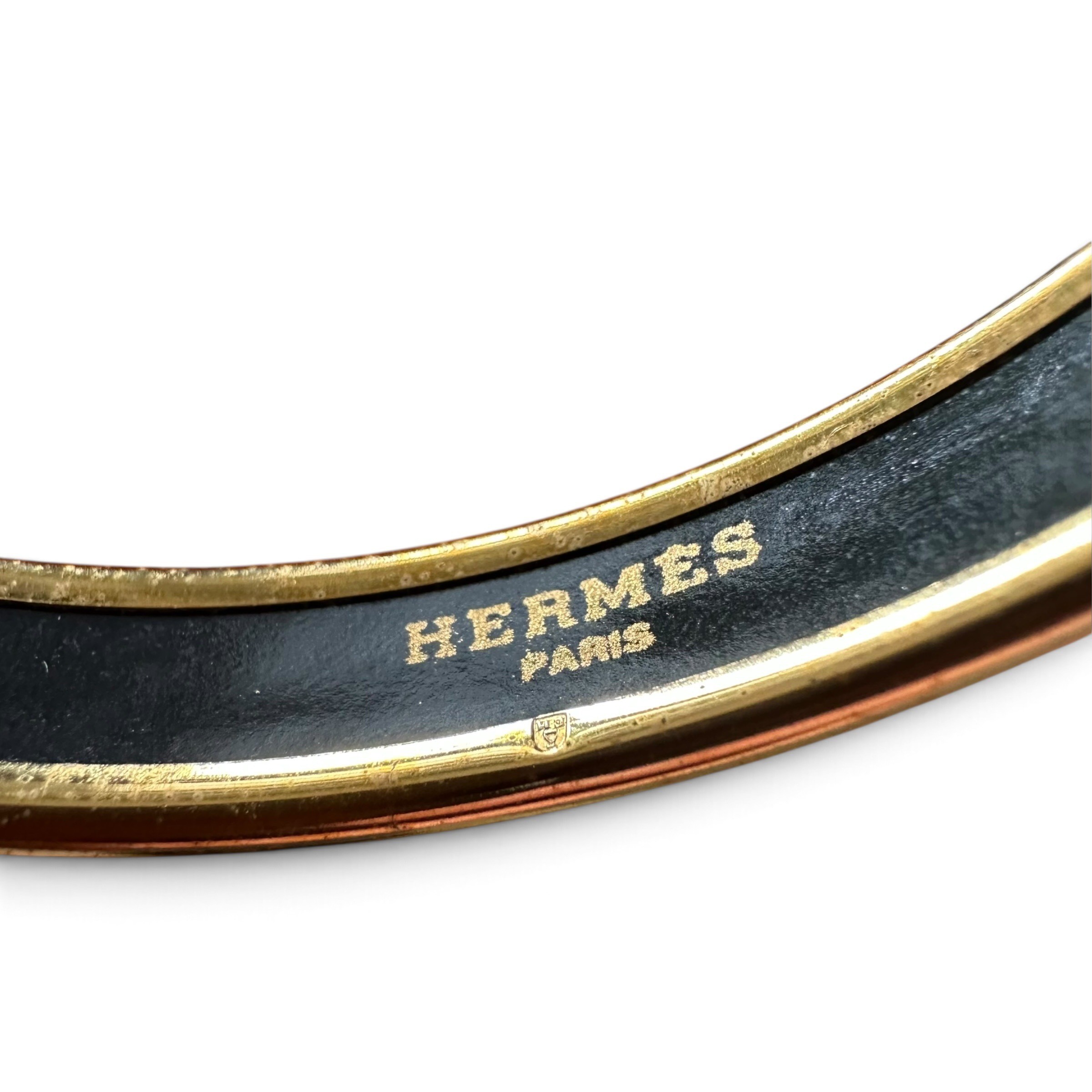 Enamel bangle, cloisonné enamel, animal design, gold, wrist circumference approximately 21.5 cm — view 7