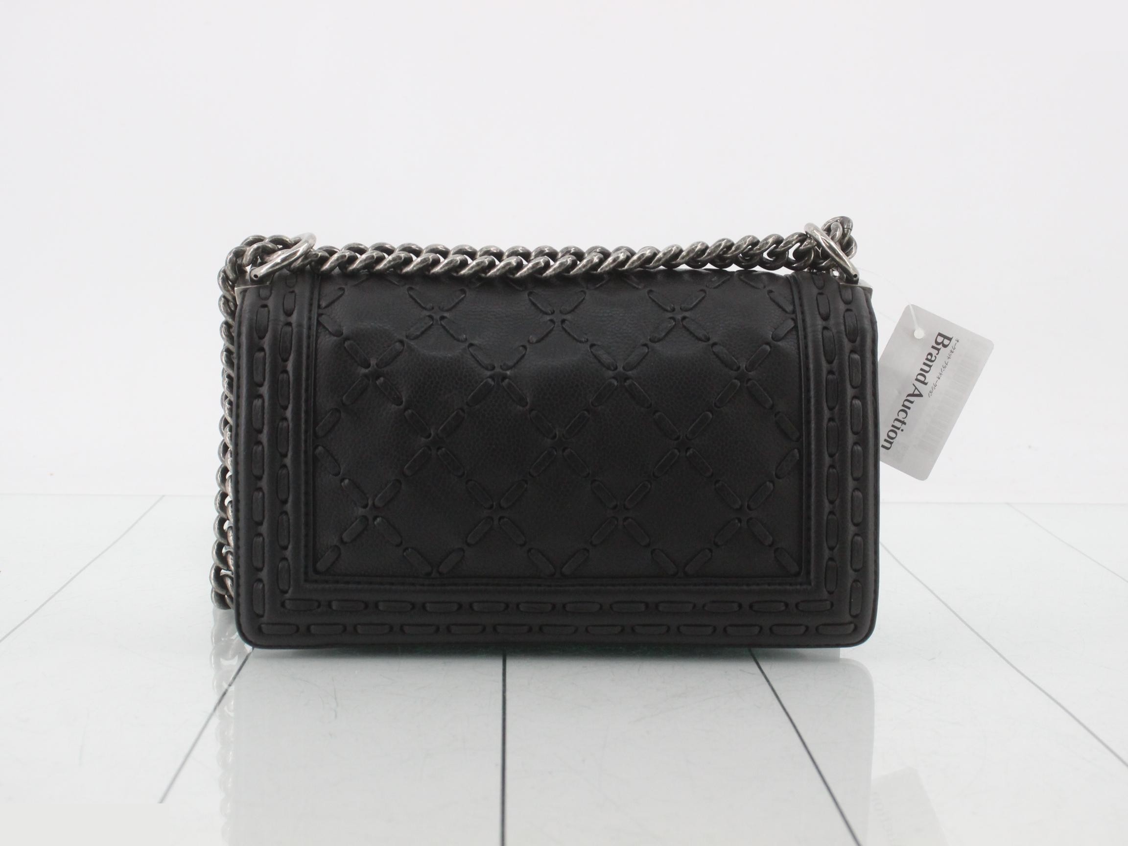 Boy Chanel Chain Shoulder Bag, Black — view 2