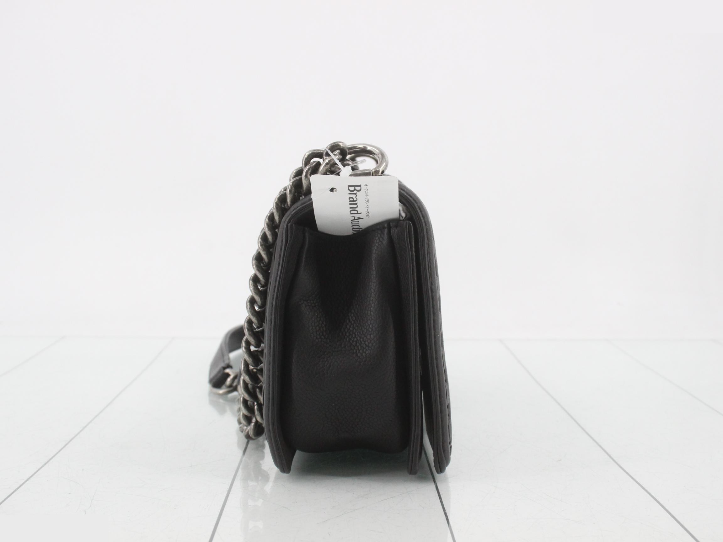 Boy Chanel Chain Shoulder Bag, Black — view 4
