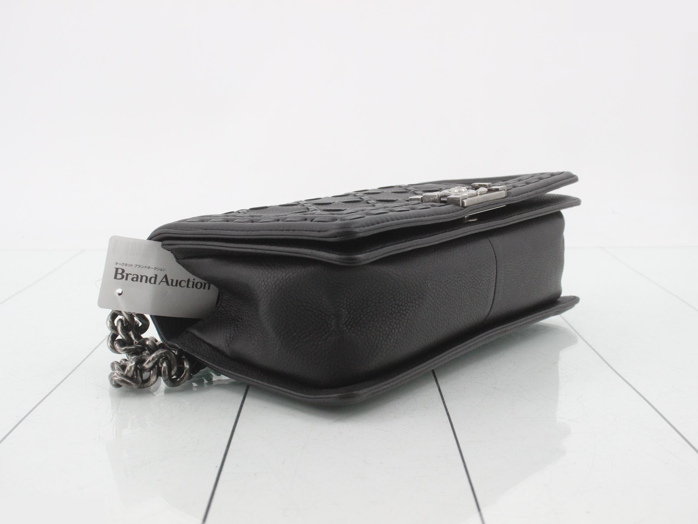 Boy Chanel Chain Shoulder Bag, Black — view 5