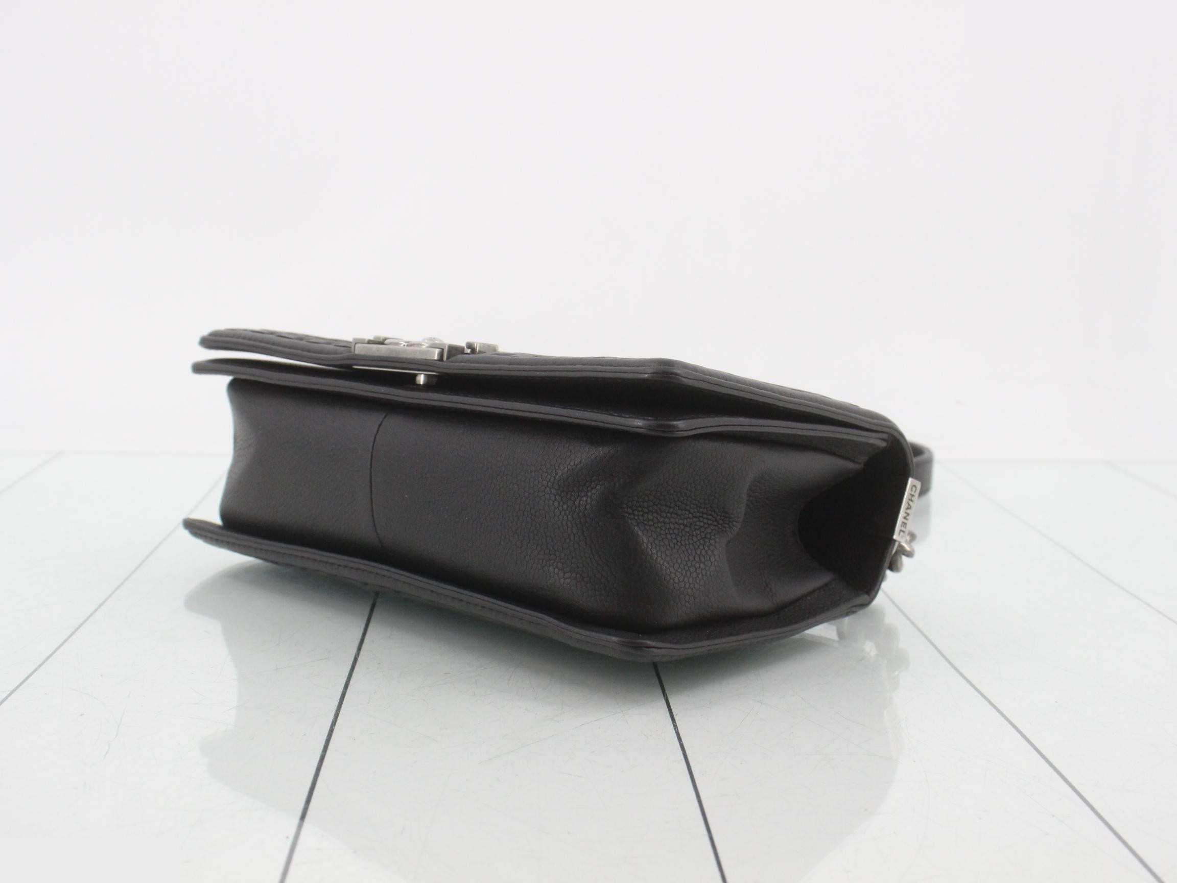 Boy Chanel Chain Shoulder Bag, Black — view 6