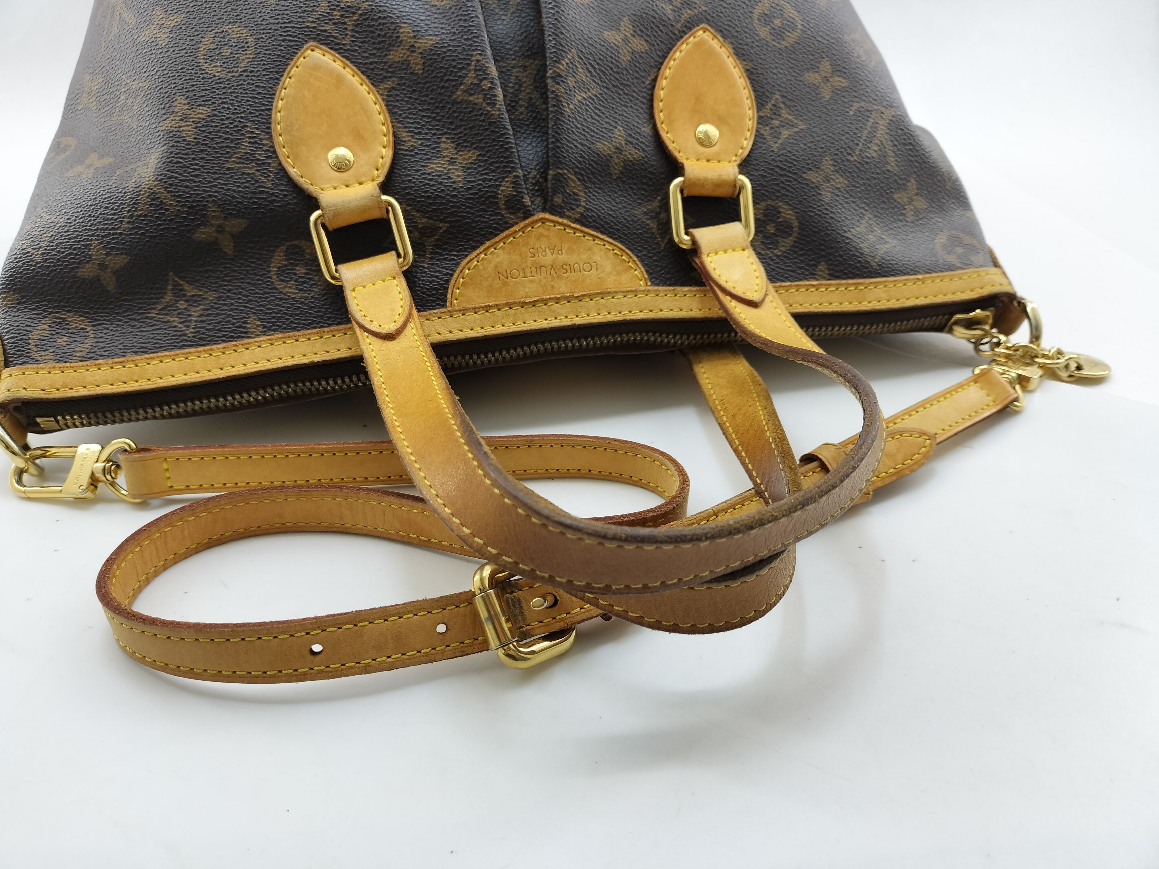 Monogram 2-Way Tote Bag Palermo PM Monogram Brown Leather M40145 — view 9