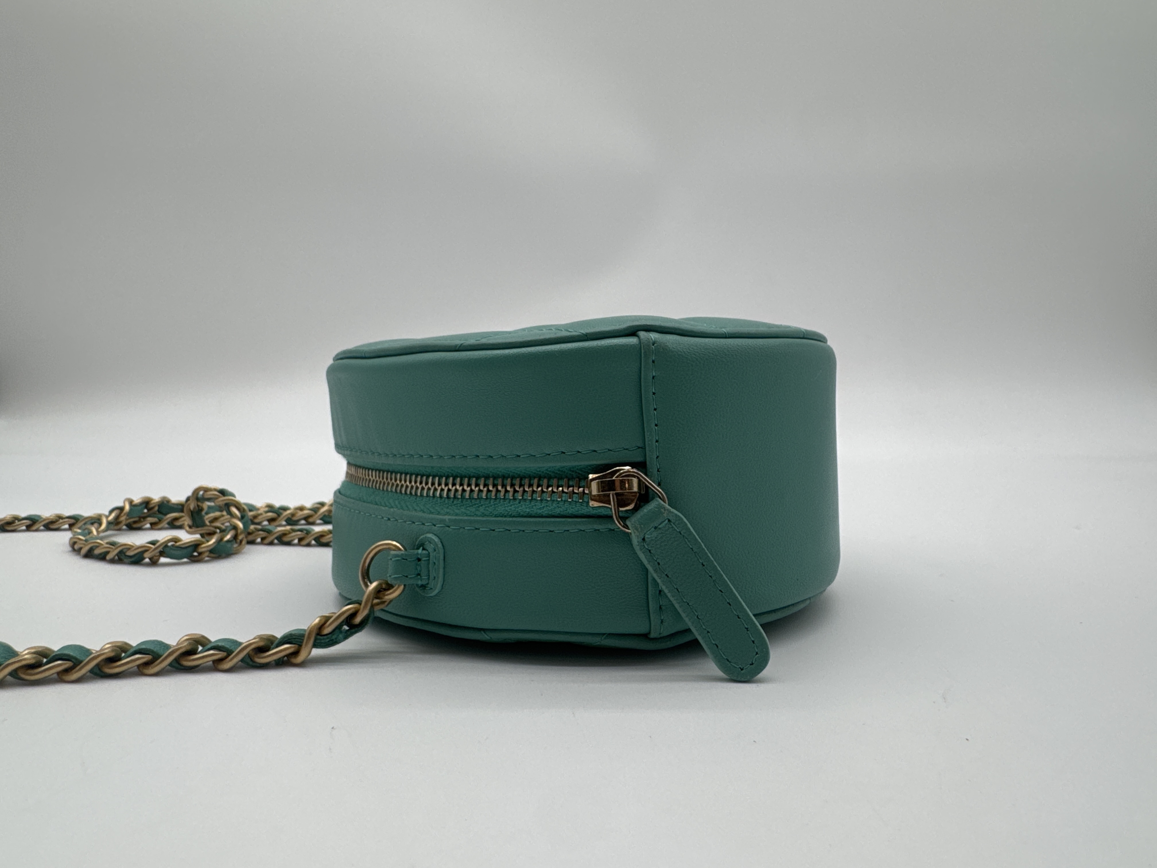 Lambskin Round Matelassé Shoulder Bag — view 4