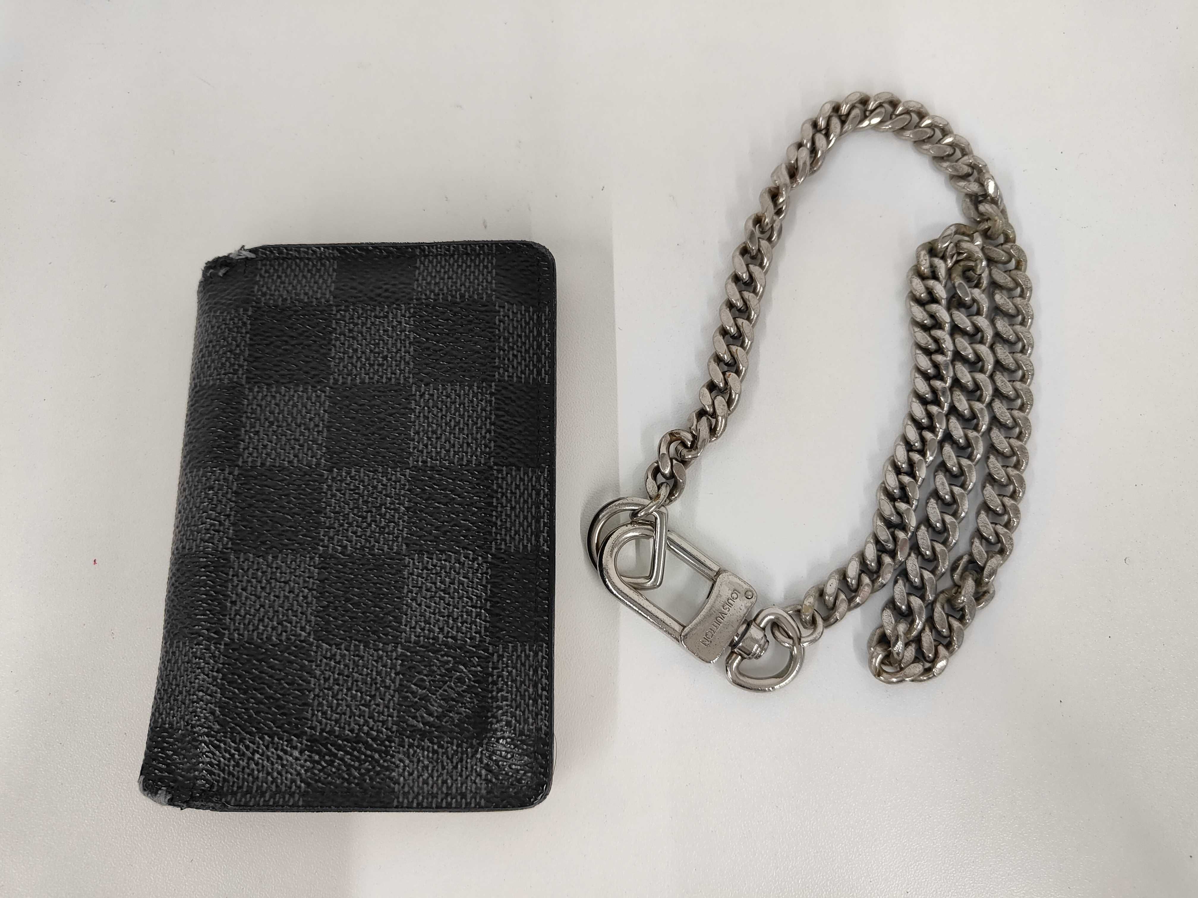 Damier Graphite Chain Wallet