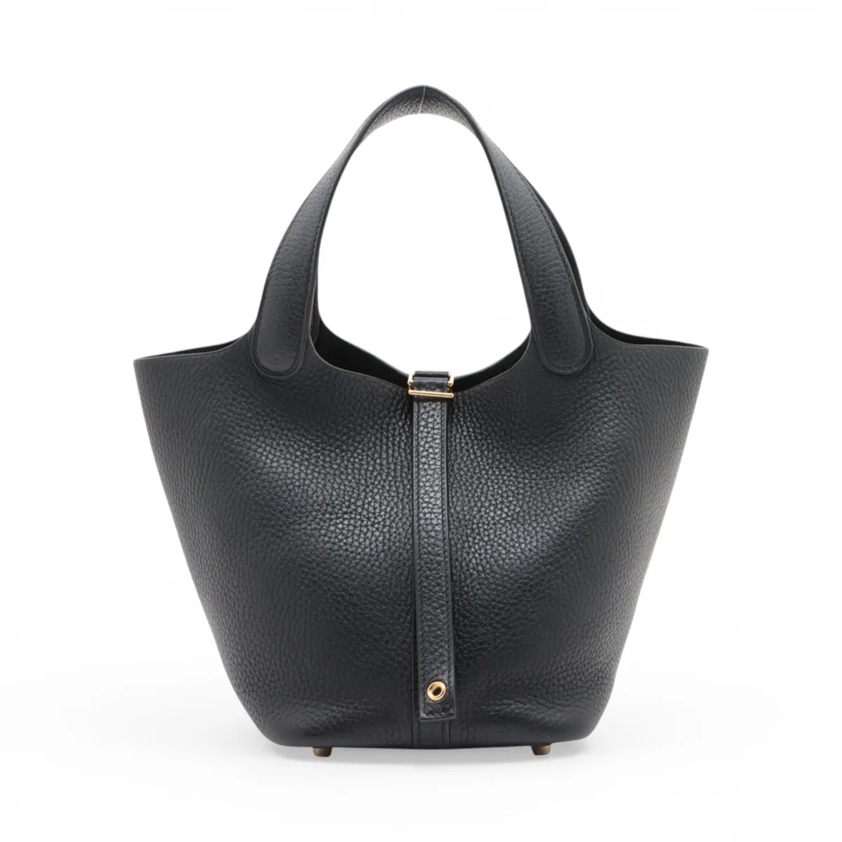 Picotin Lock 18 PM, Taurillon Clemence leather, black with gold hardware, C: 2018