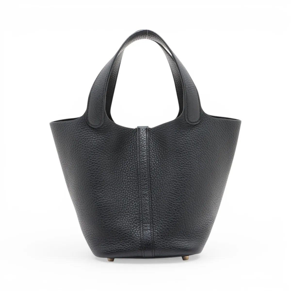 Picotin Lock 18 PM, Taurillon Clemence leather, black with gold hardware, C: 2018 — view 2