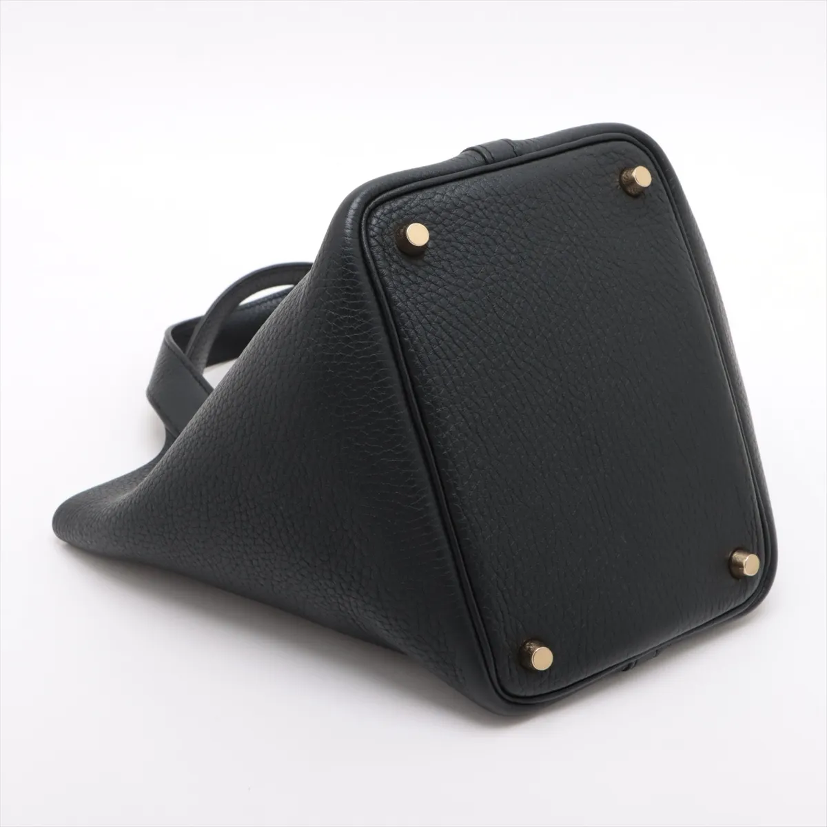 Picotin Lock 18 PM, Taurillon Clemence leather, black with gold hardware, C: 2018 — view 4