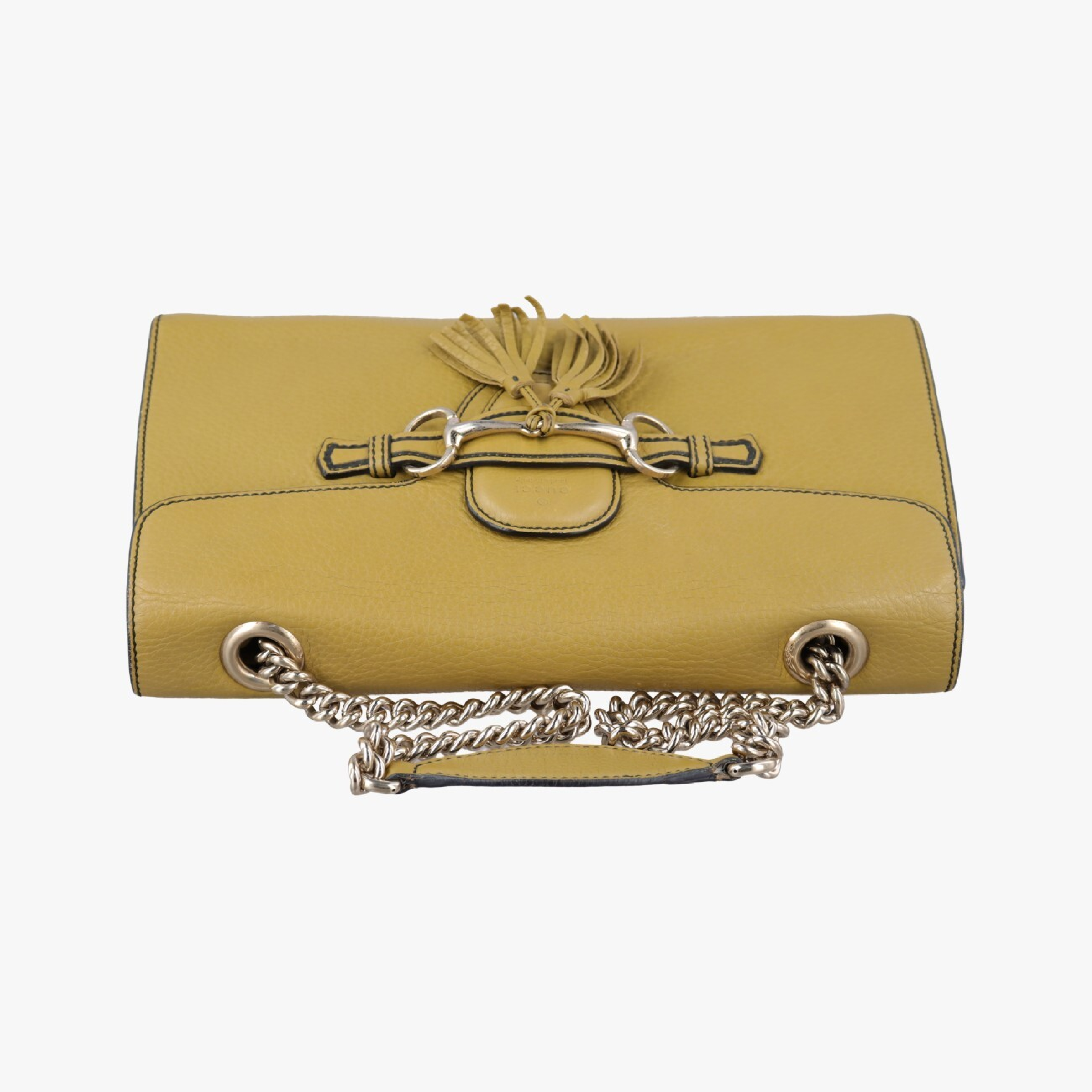 Emily Yellow Leather Shoulder Bag 295402 F016238723 — view 5