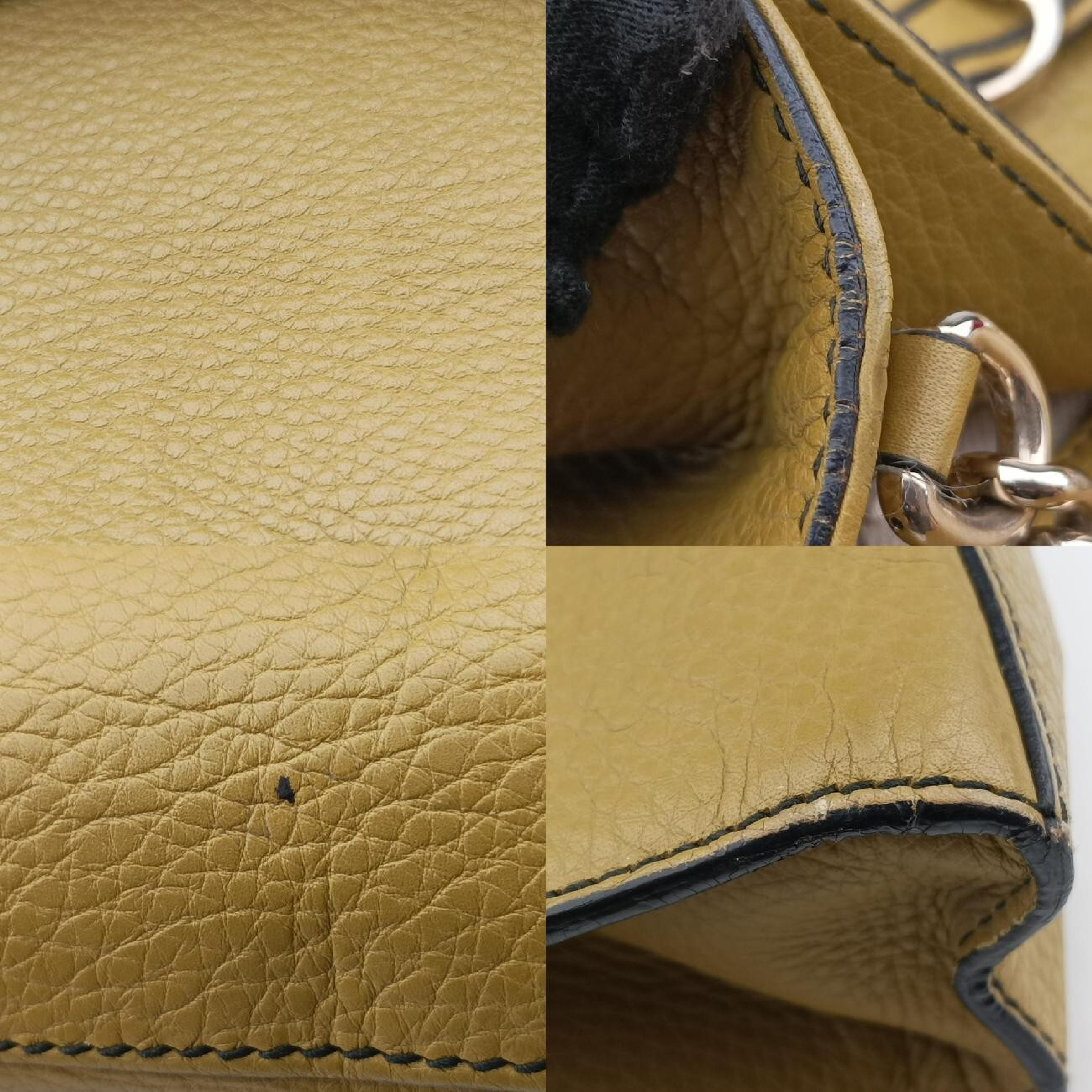Emily Yellow Leather Shoulder Bag 295402 F016238723 — view 10