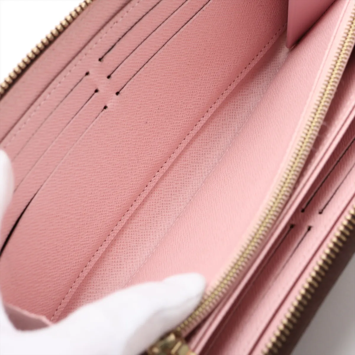 Monogram Zippy Wallet M41894 Rose Ballerine Round Zip Wallet (RFID detected) — view 4