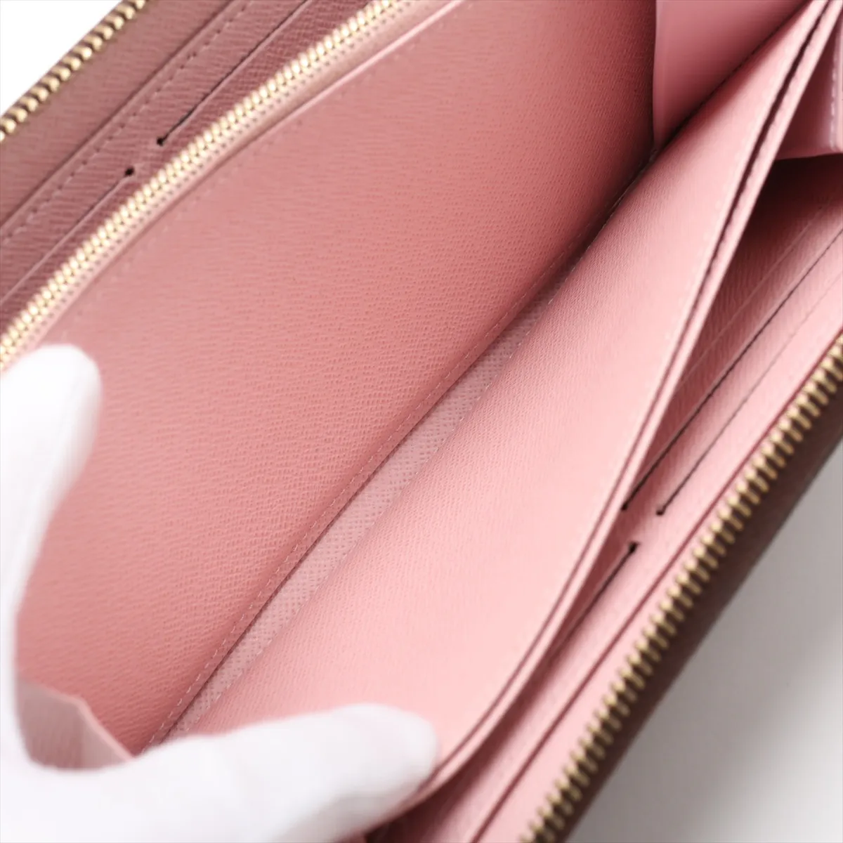 Monogram Zippy Wallet M41894 Rose Ballerine Round Zip Wallet (RFID detected) — view 5