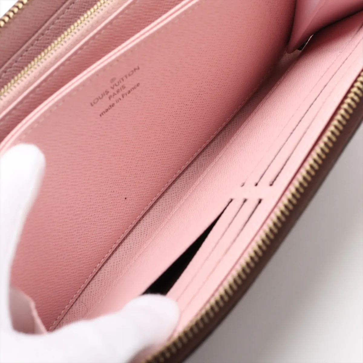 Monogram Zippy Wallet M41894 Rose Ballerine Round Zip Wallet (RFID detected) — view 6
