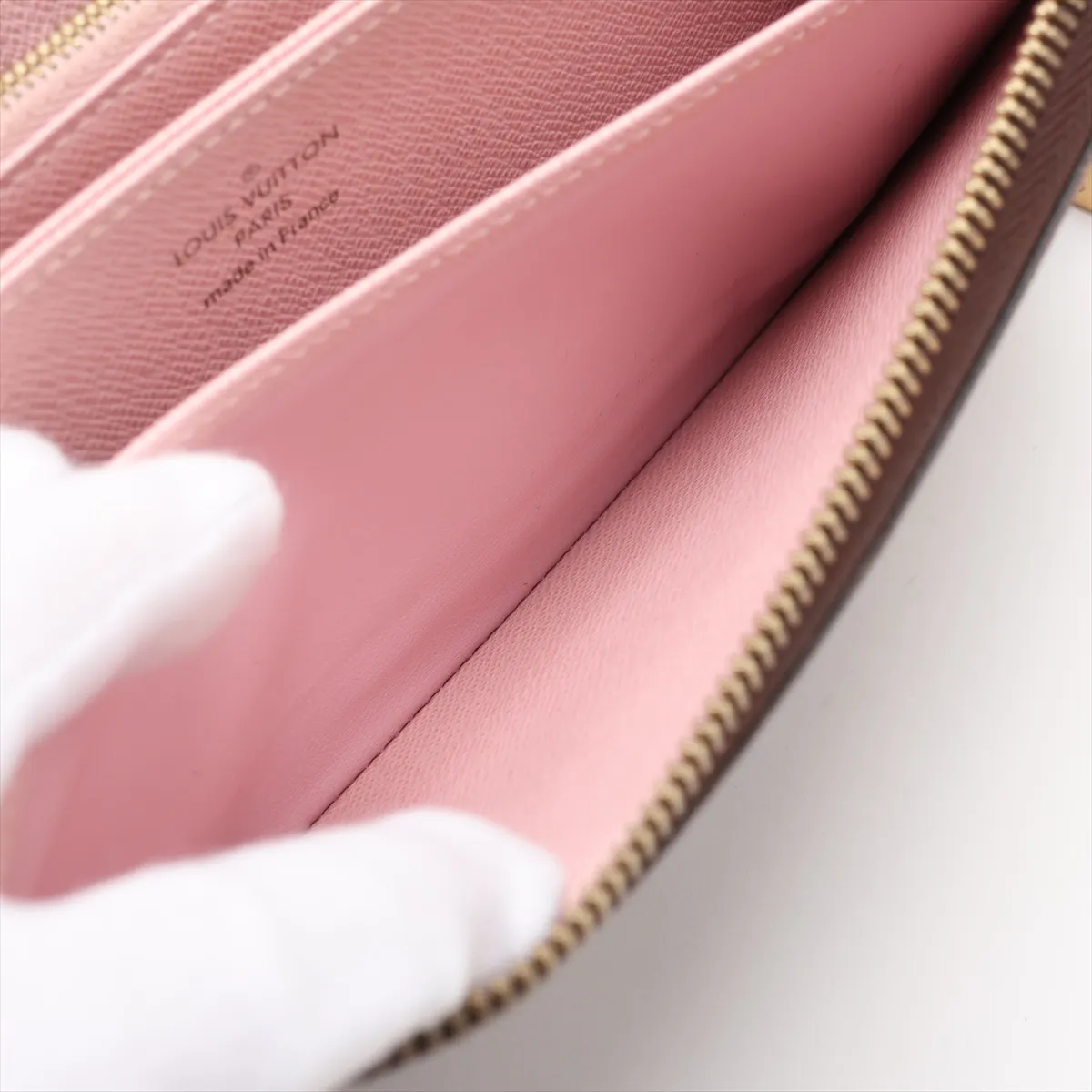 Monogram Zippy Wallet M41894 Rose Ballerine Round Zip Wallet (RFID detected) — view 7