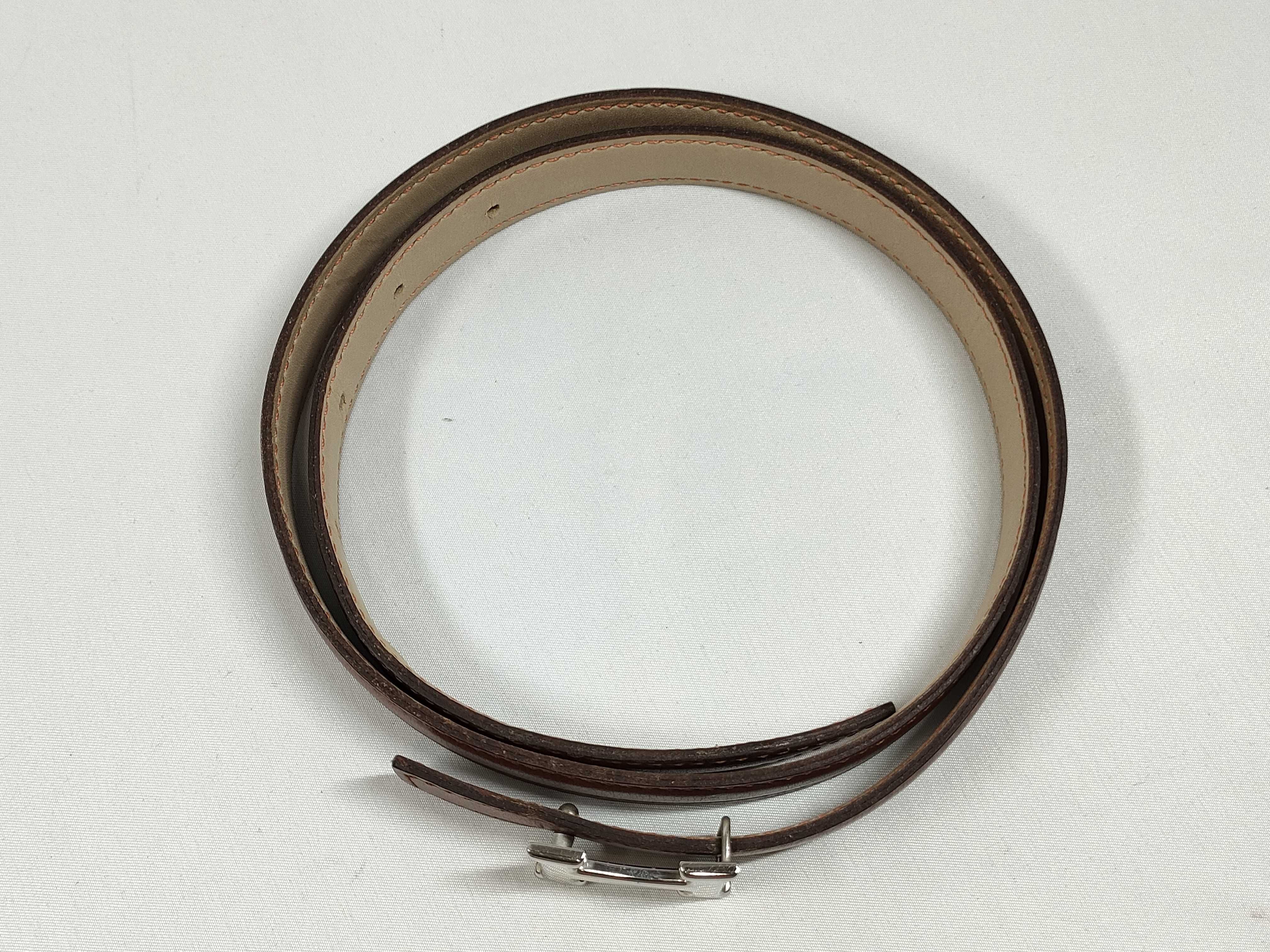 slim belt with H-shaped buckle — view 2