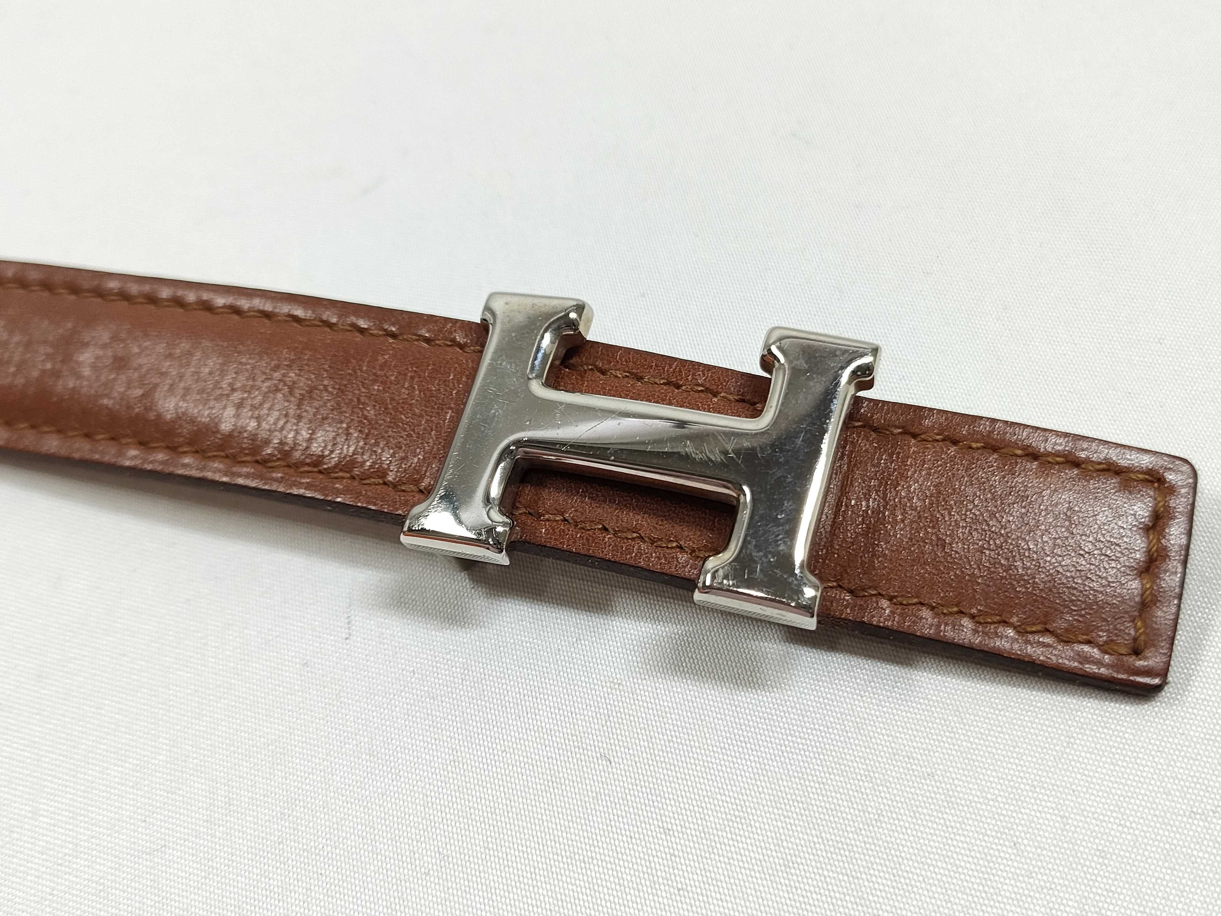slim belt with H-shaped buckle — view 7