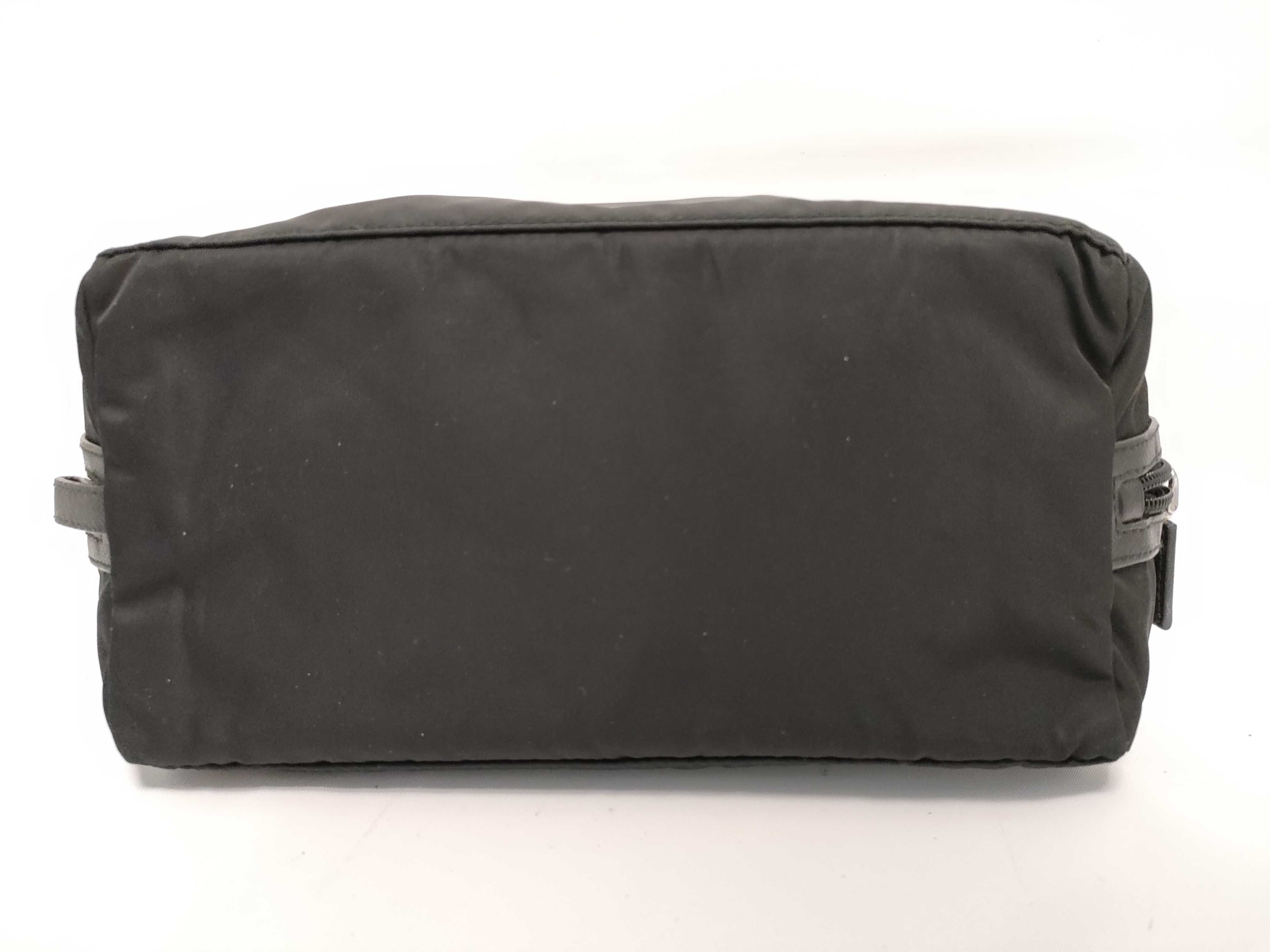 Nylon Prada Triangle Logo Second Bag Pouch Nylon Black Second Bag — view 3