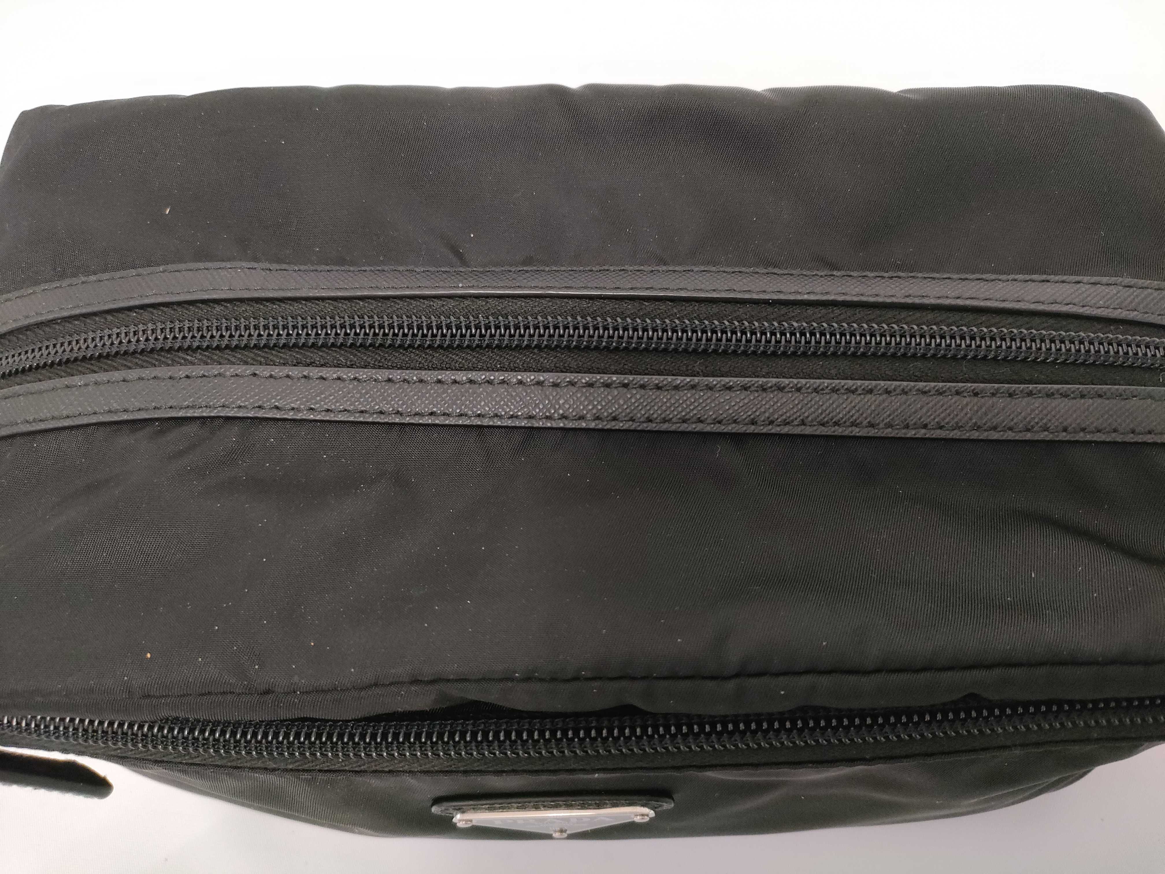 Nylon Prada Triangle Logo Second Bag Pouch Nylon Black Second Bag — view 6