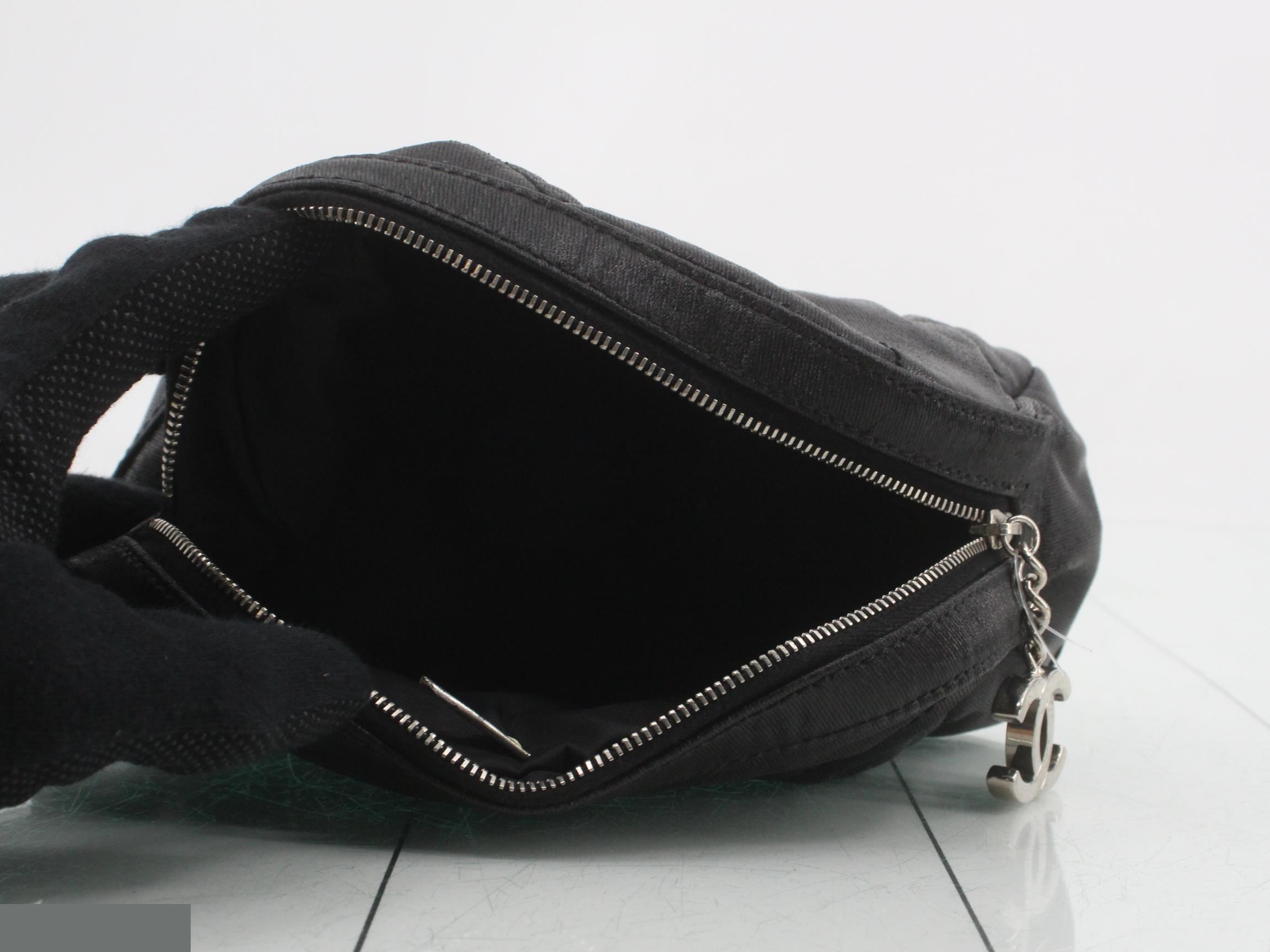 Paris Biarritz Cosmetic Pouch, Black Coated Canvas — view 4