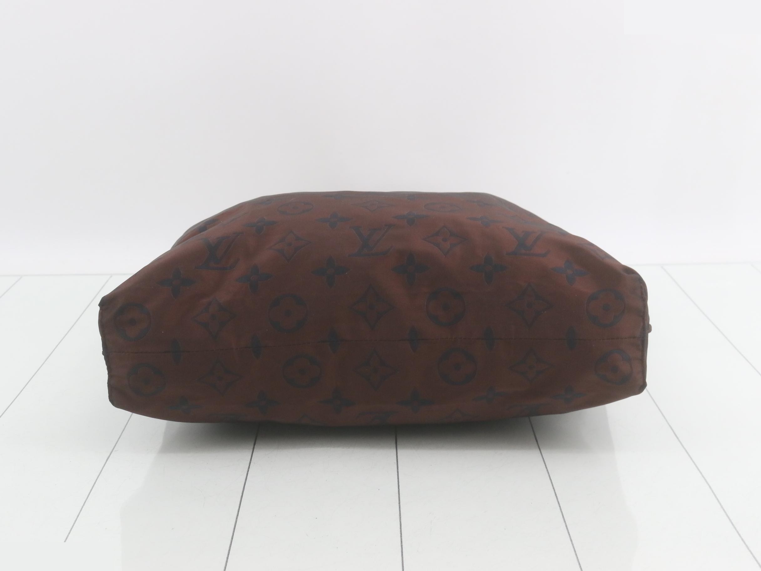 Monogram nylon Cabas Escapade, brown — view 3