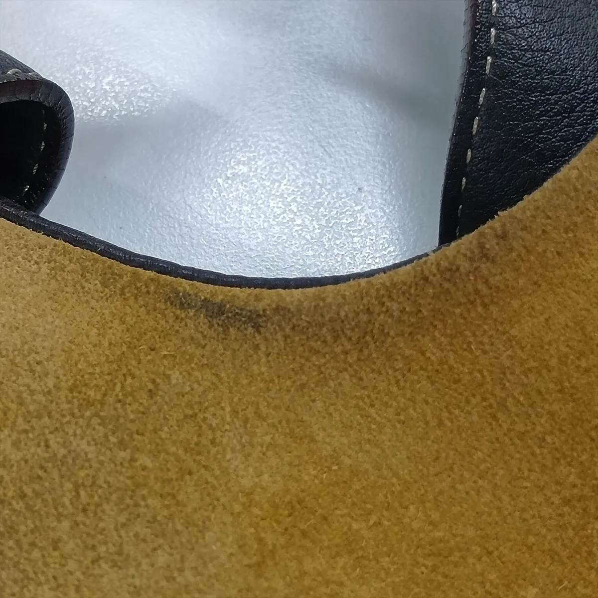 suede and leather shoulder bag, beige and brown. — view 11