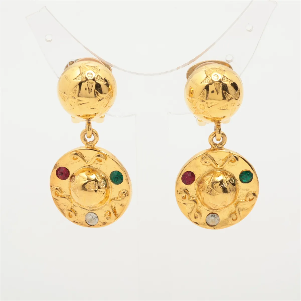 earrings (for both ears), GP gold, with