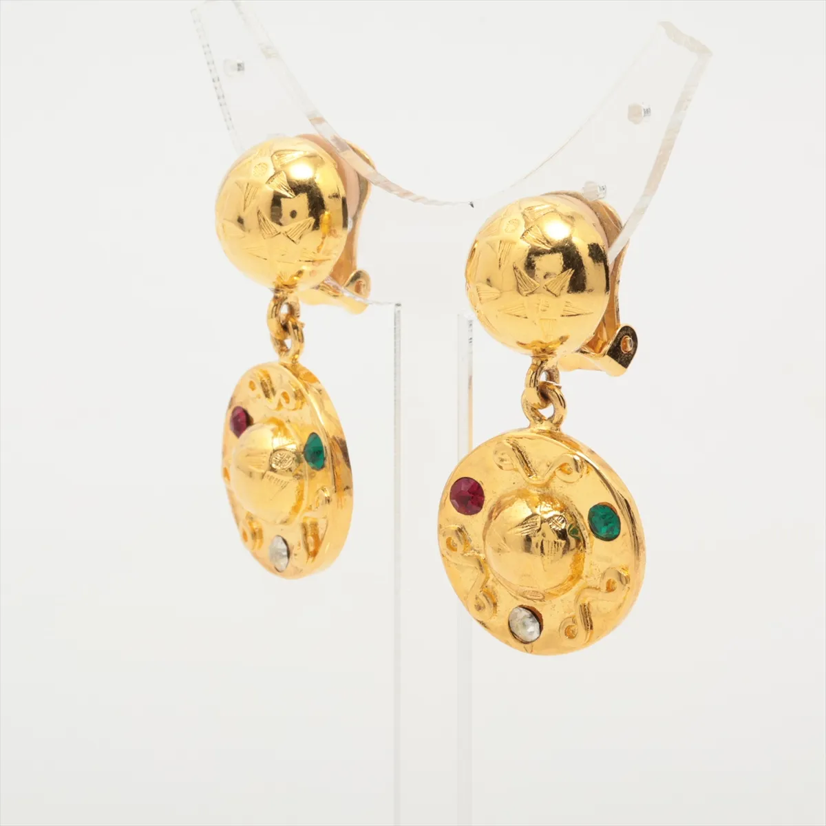earrings (for both ears), GP gold, with — view 3