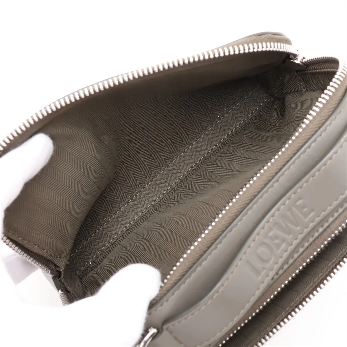 Camera Crossbody Bag Mini Leather Shoulder Bag Khaki — view 9