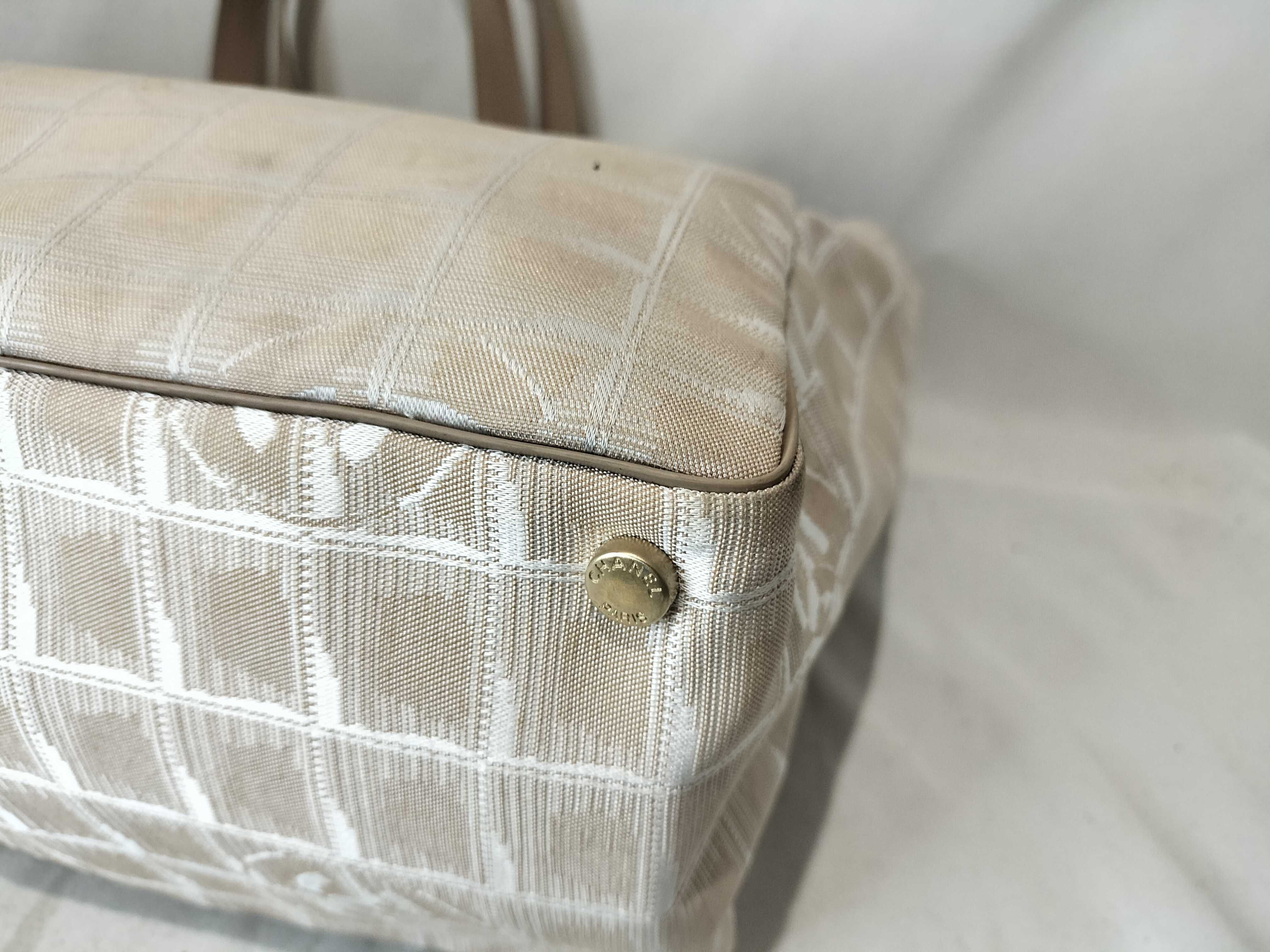 New Travel Line Tote Bag, Beige, Series 8 (Handbag) — view 6