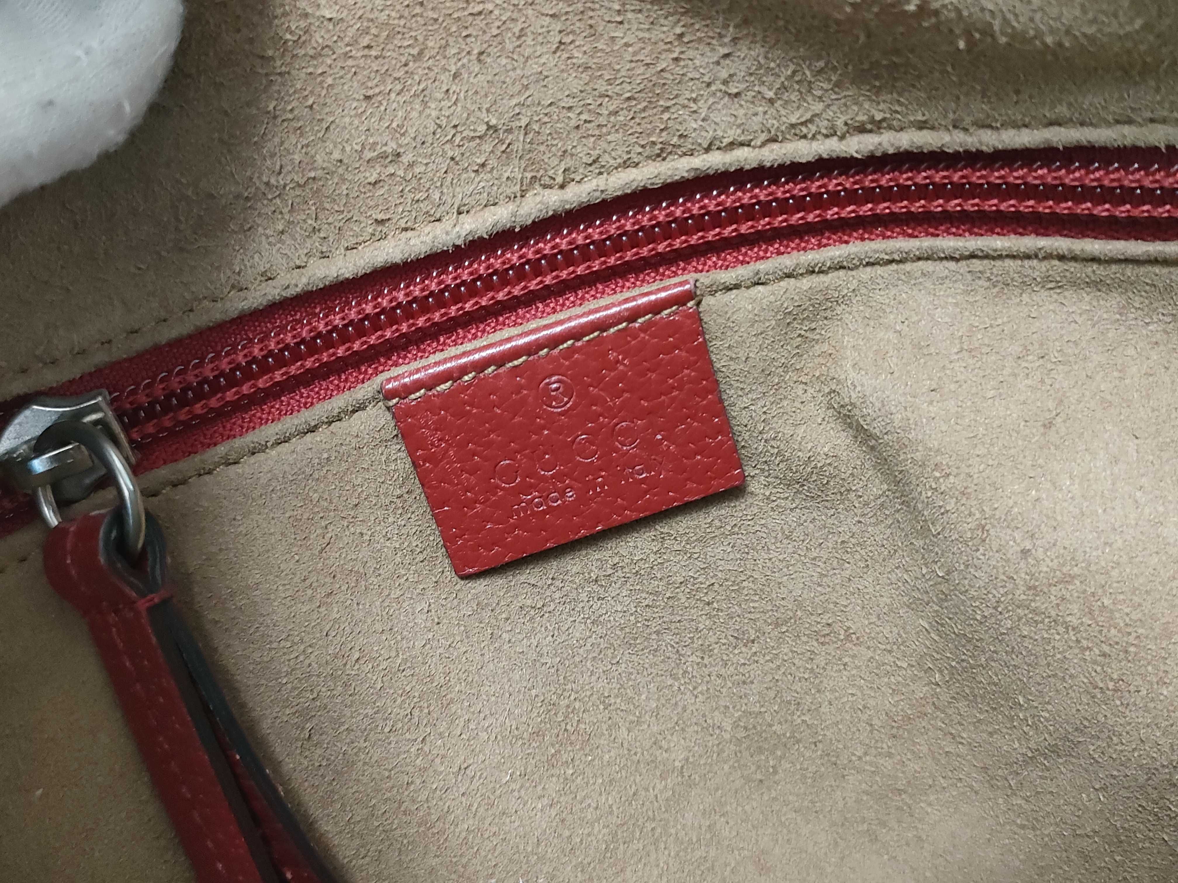 GG Supreme ID- Cow Skin GG Supreme Tiens Beige x Red Shoulder Bag 450947 — view 11