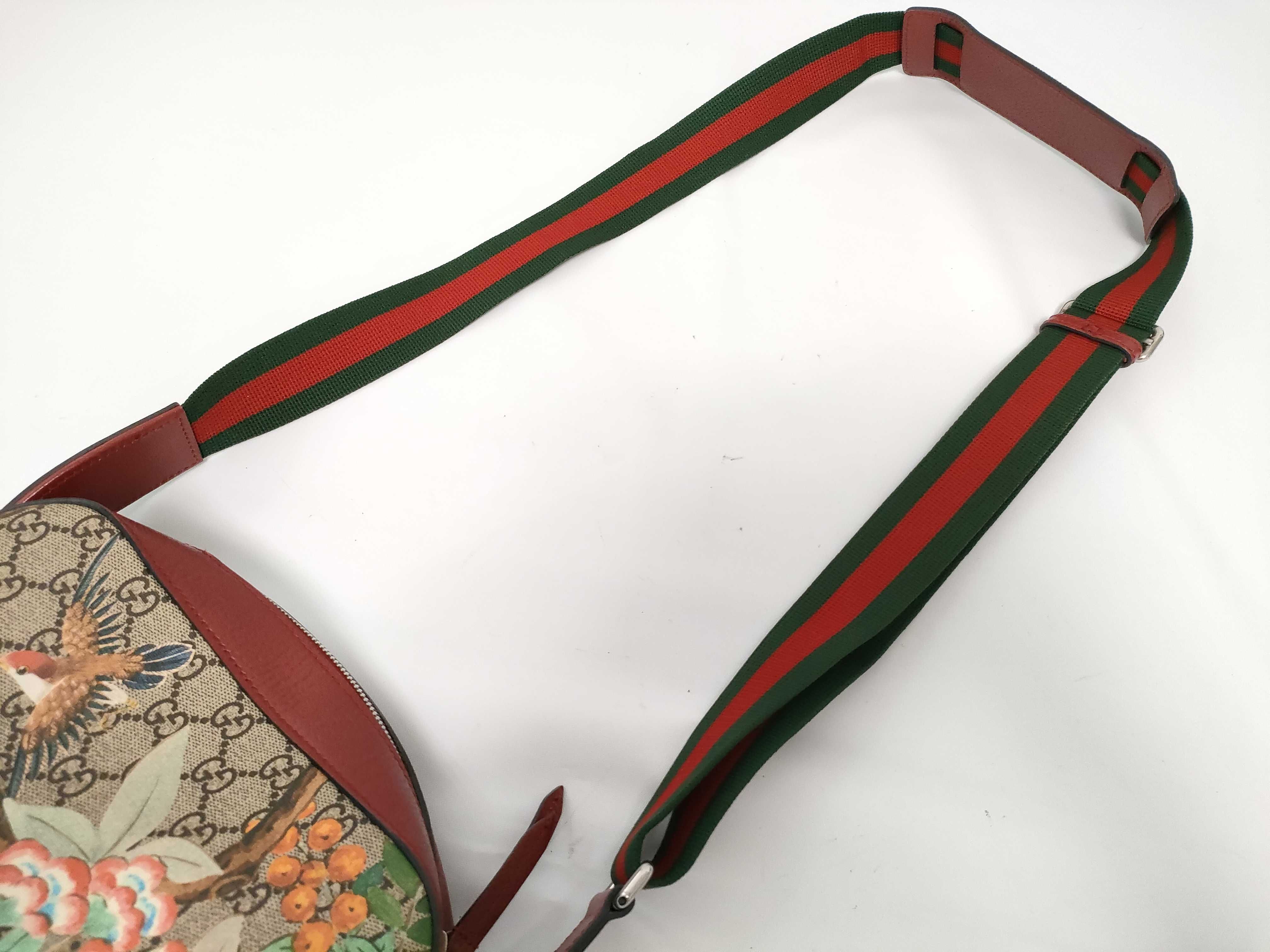 GG Supreme ID- Cow Skin GG Supreme Tiens Beige x Red Shoulder Bag 450947 — view 5