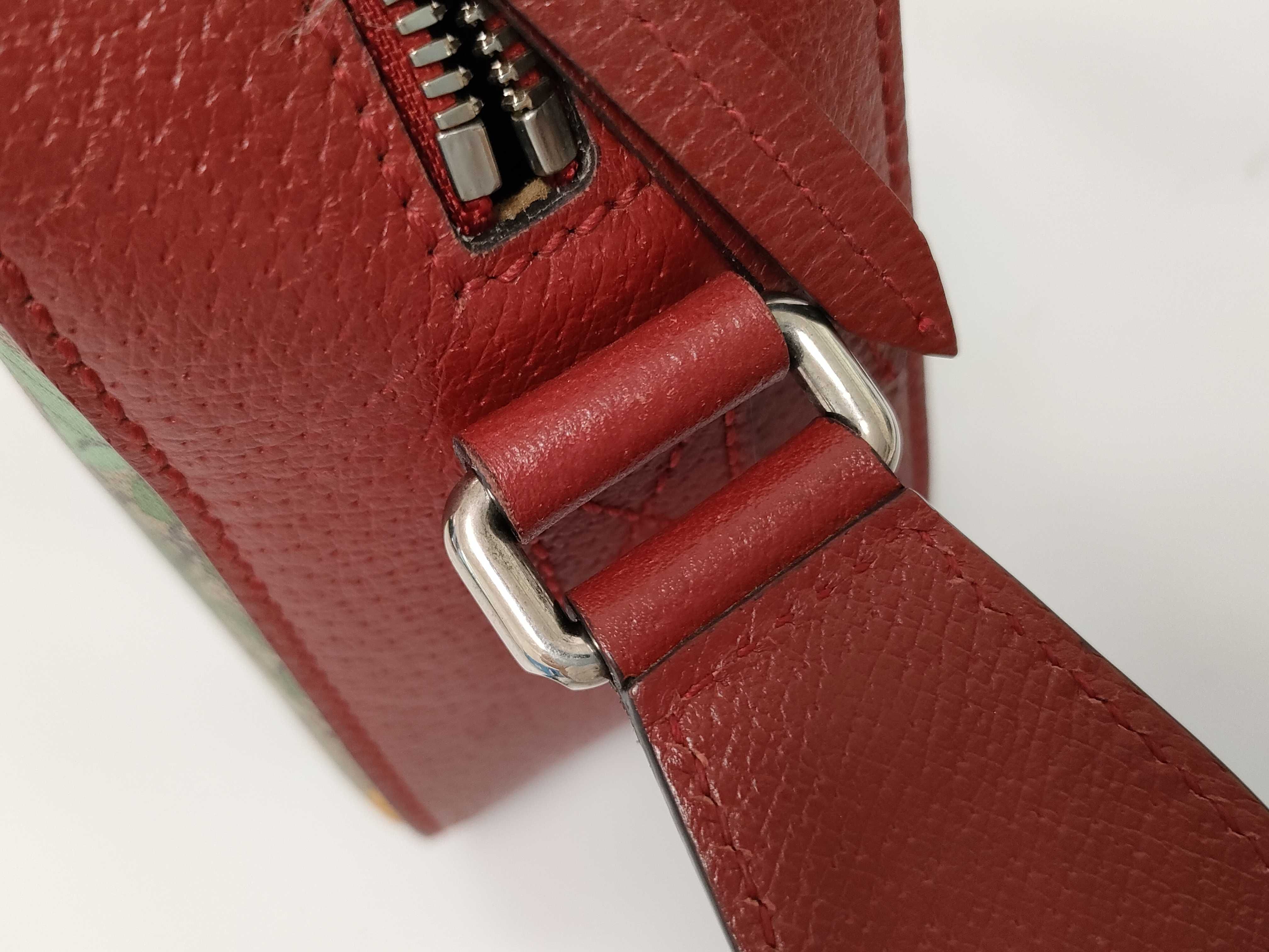 GG Supreme ID- Cow Skin GG Supreme Tiens Beige x Red Shoulder Bag 450947 — view 7