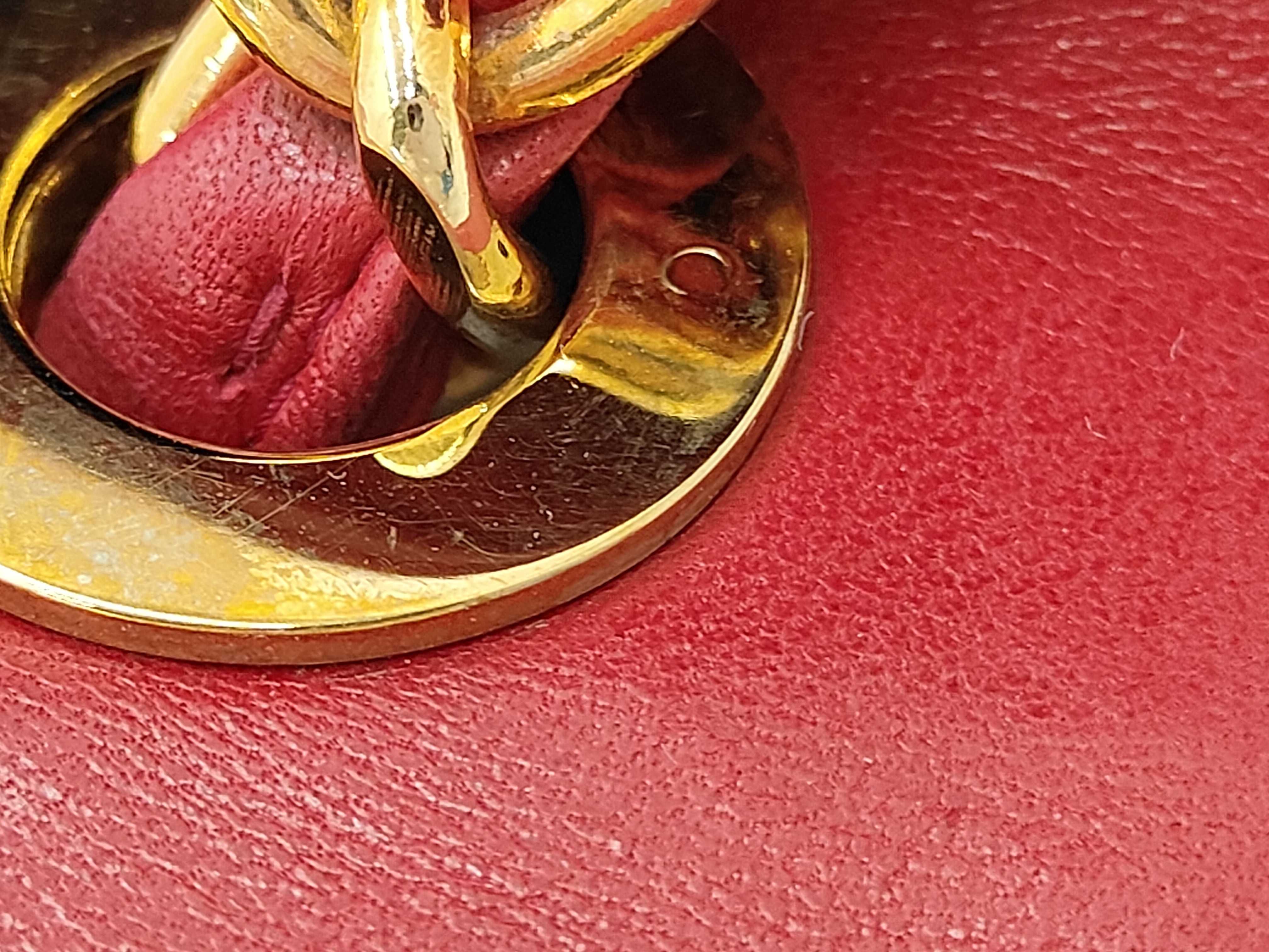 Lambskin Large Matelassé Chain Shoulder Bag, Red Shoulder Bag — view 6