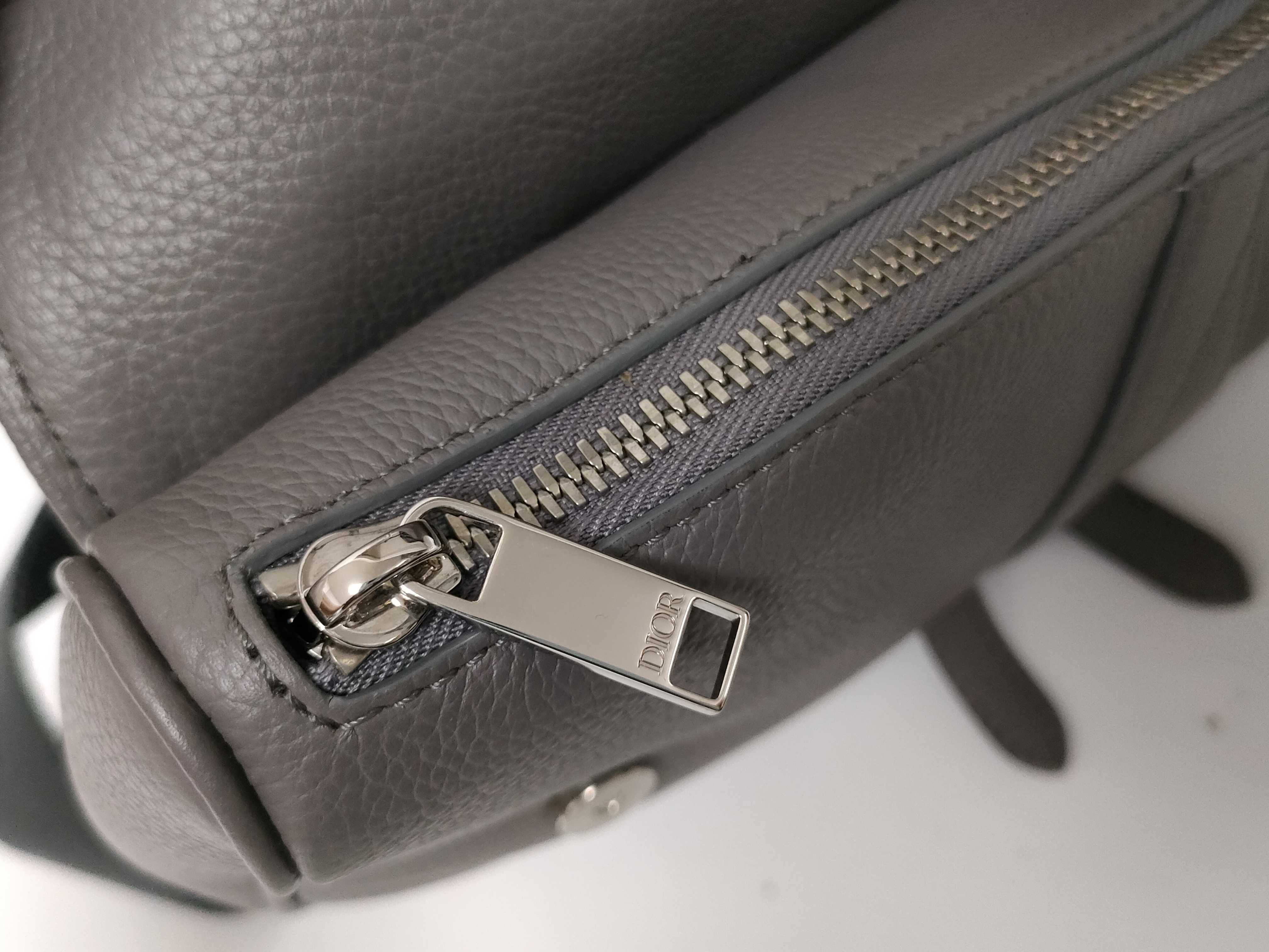 Grey Leather Waist Bag — view 9