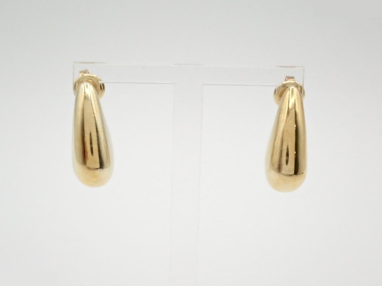 Other line: Precious metal earrings, fin design, AG925 gold, 7.4g