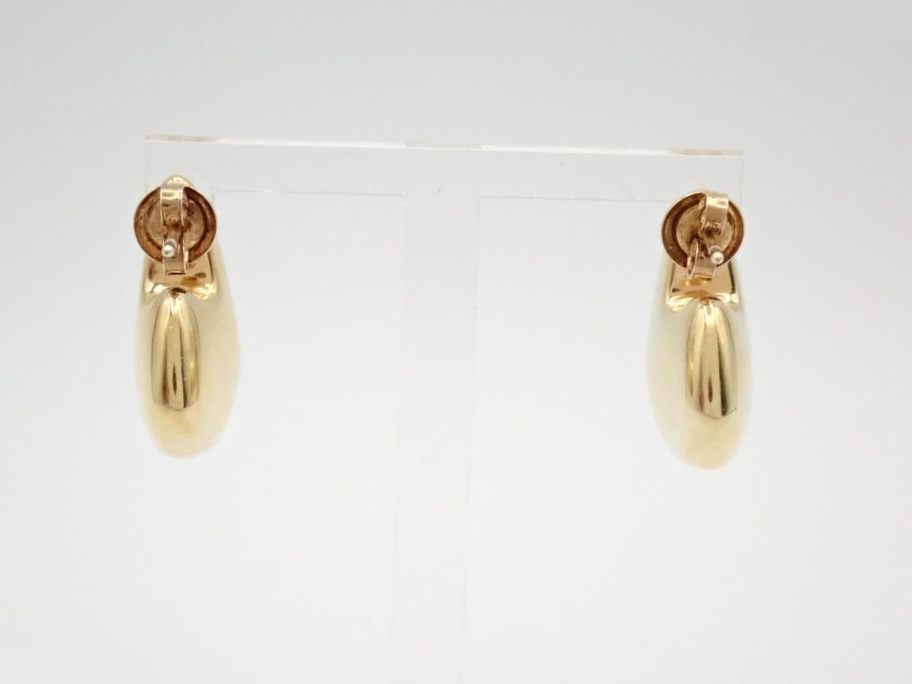Other line: Precious metal earrings, fin design, AG925 gold, 7.4g — view 2