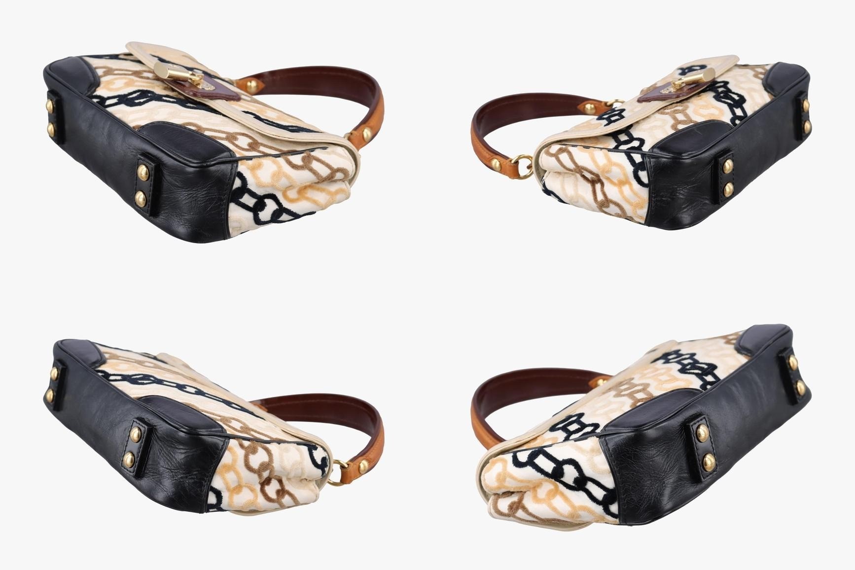 Dolly - Cotton x Velvet x Leather - Black x White x Multicolor — view 4