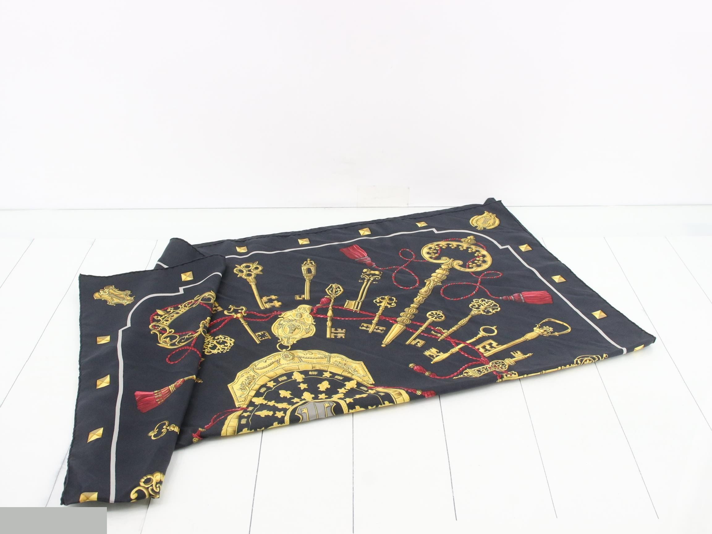 Carre 90 Black Scarf — view 3
