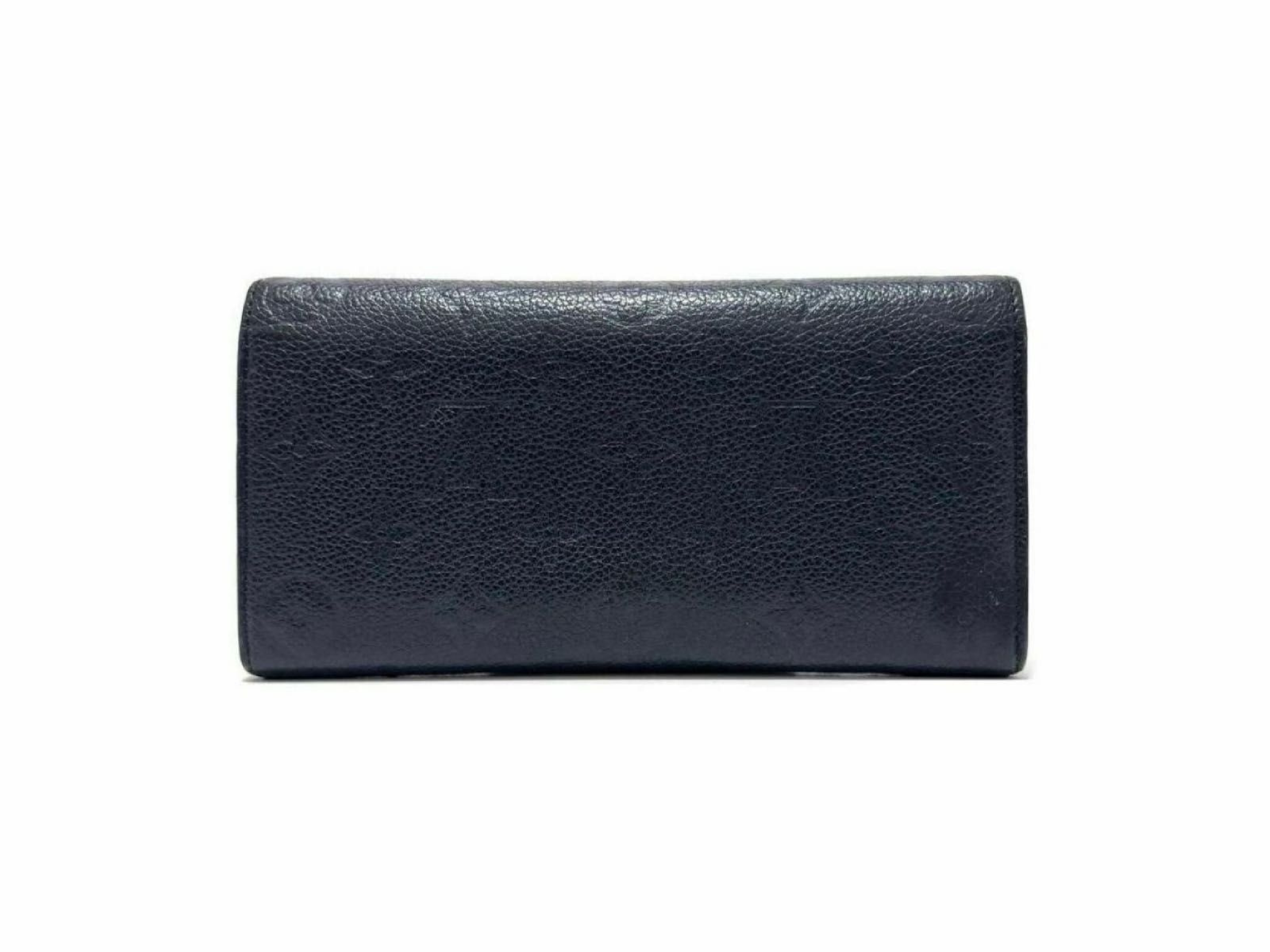 M62369 Monogram Empreinte Portefeuille Emilie Long Wallet, Black Leather — view 2