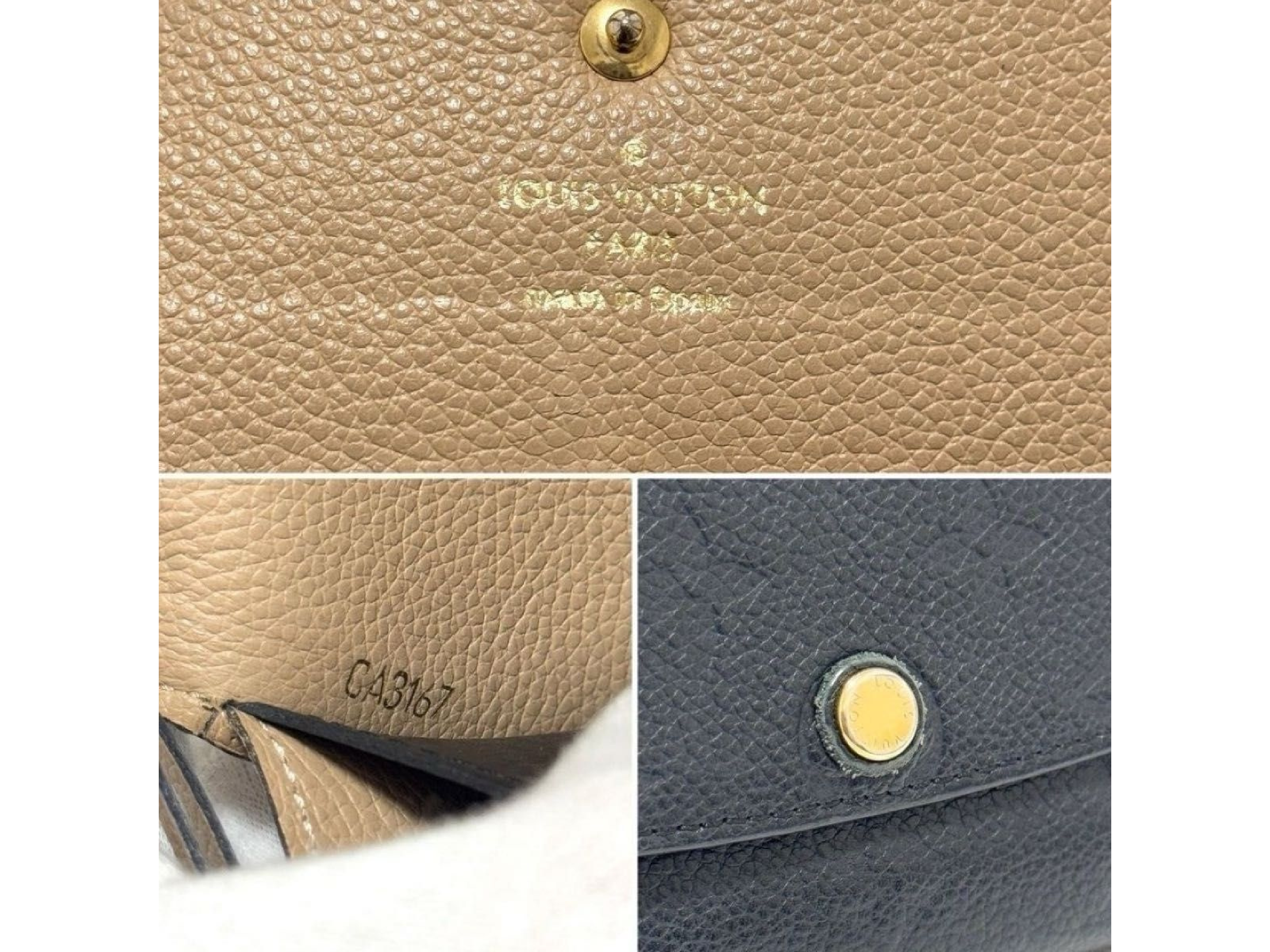 M62369 Monogram Empreinte Portefeuille Emilie Long Wallet, Black Leather — view 12