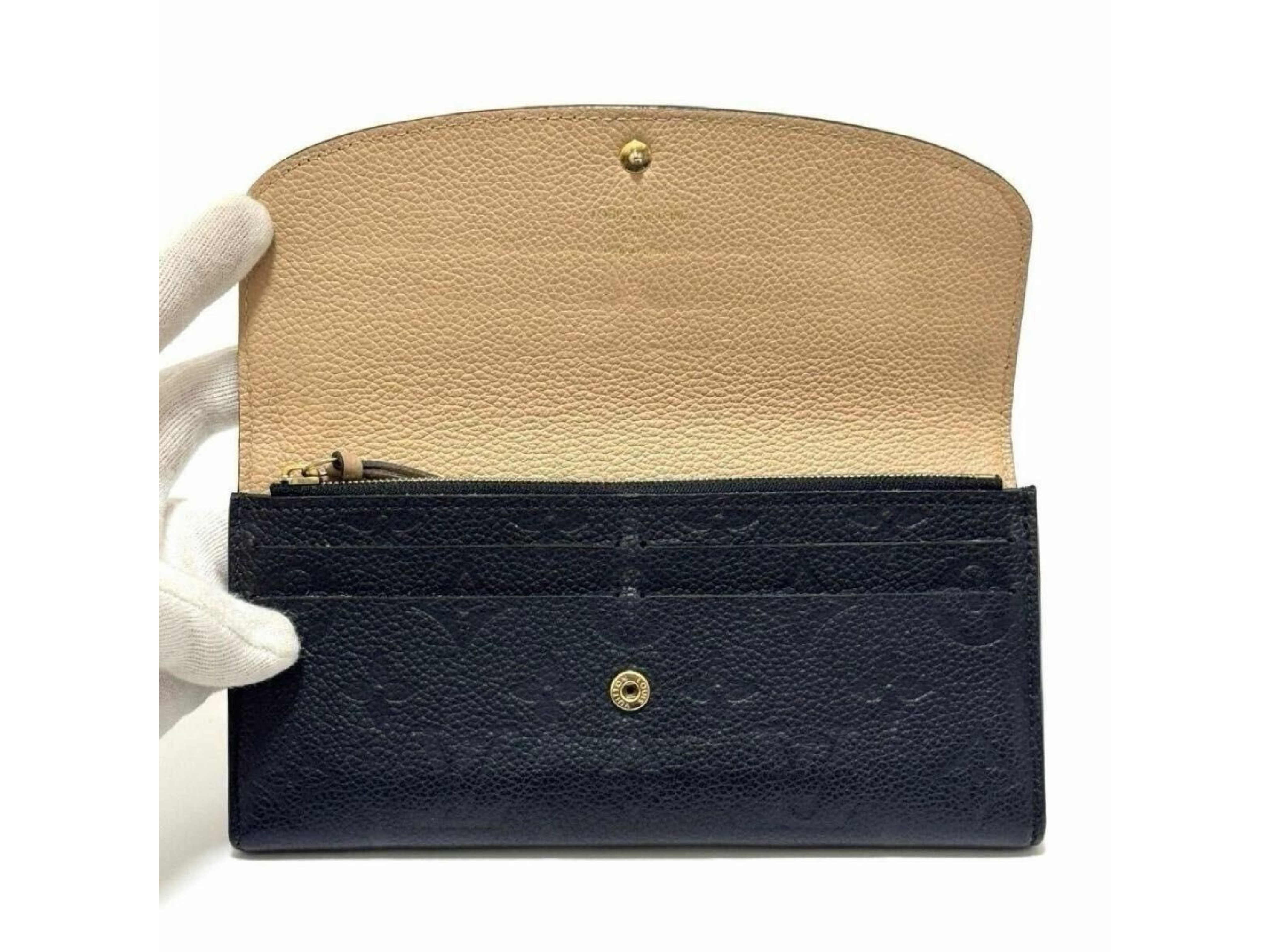 M62369 Monogram Empreinte Portefeuille Emilie Long Wallet, Black Leather — view 7
