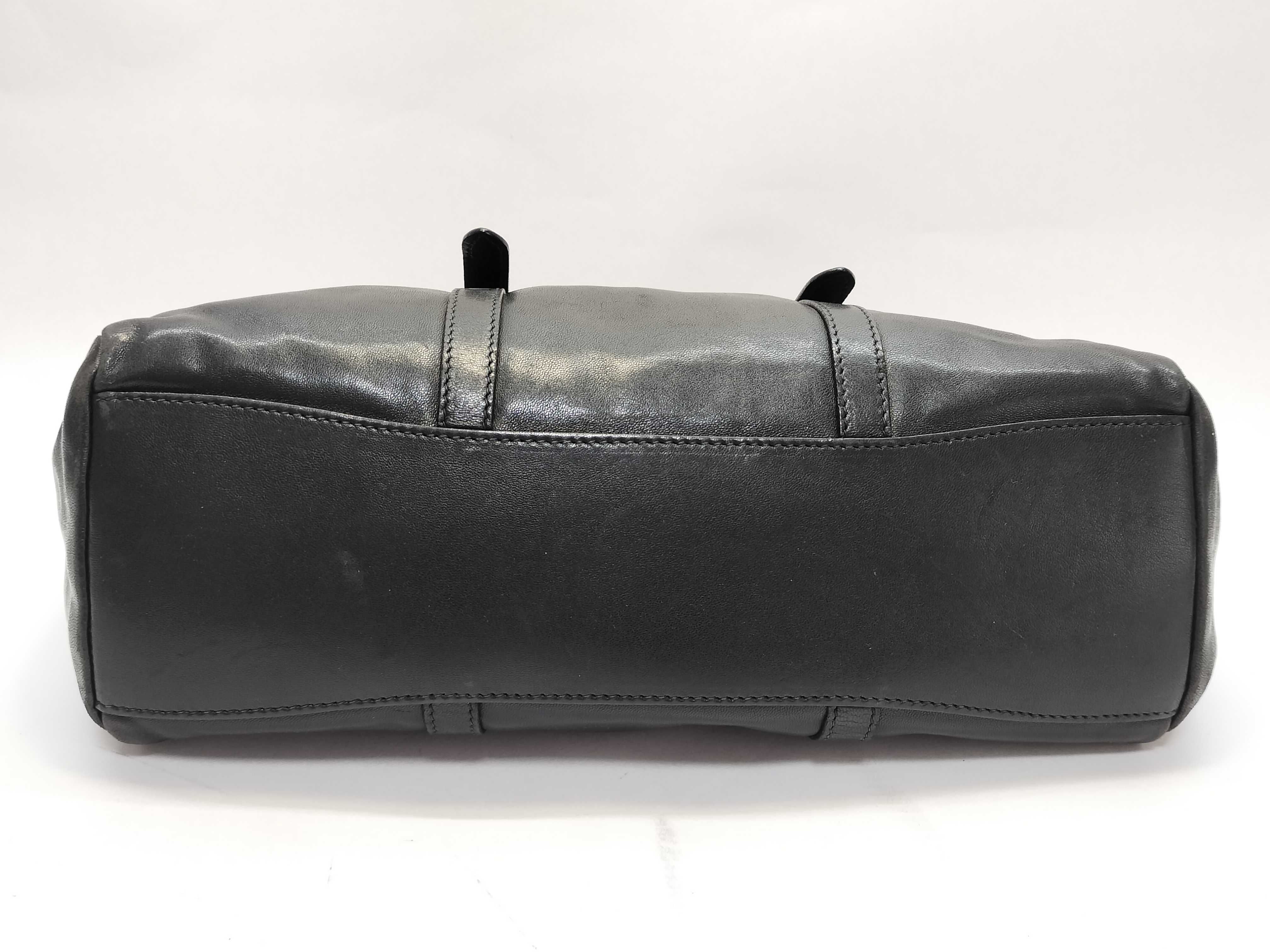 Leather Black Tote Bag — view 4