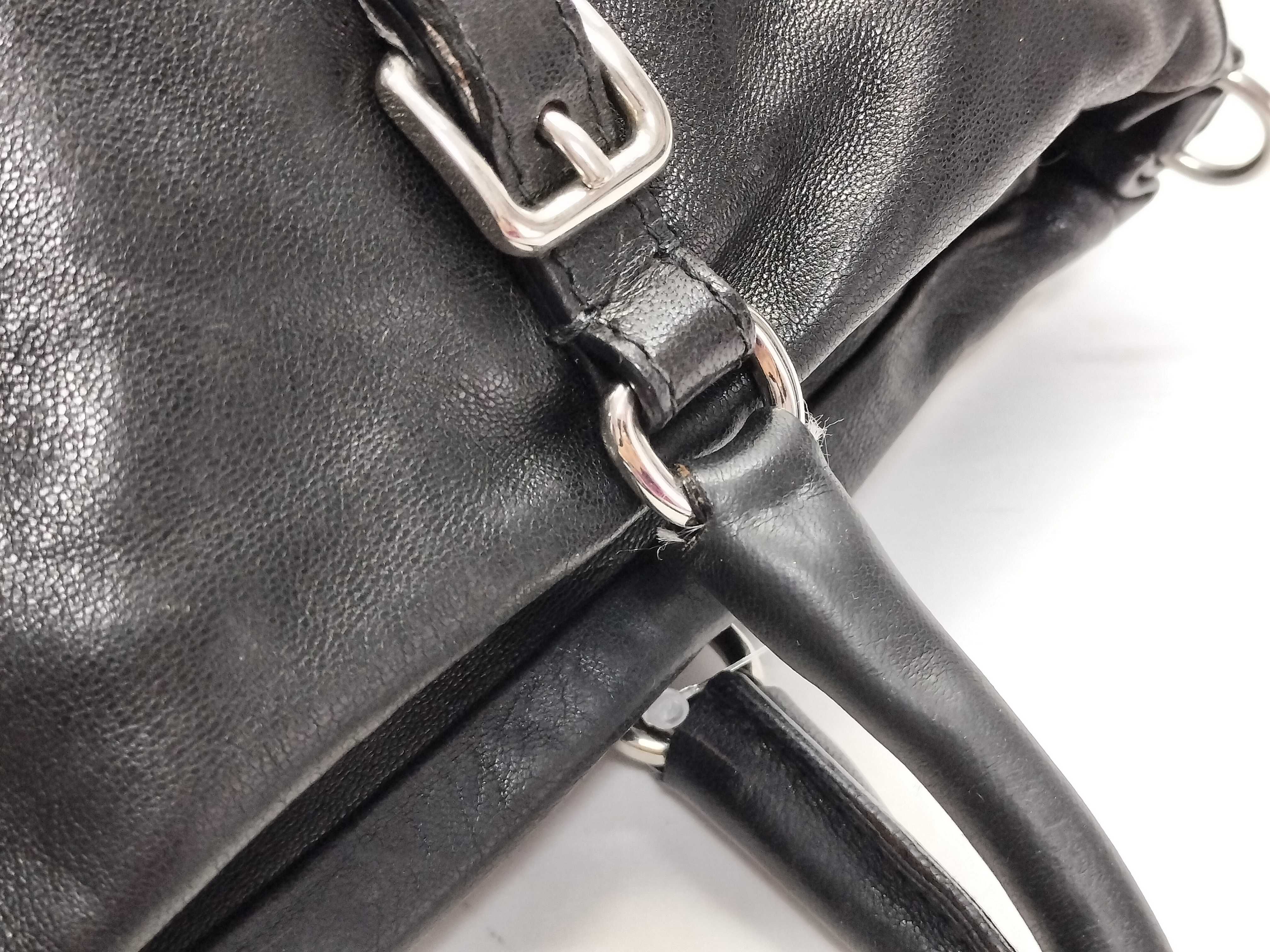 Leather Black Tote Bag — view 7